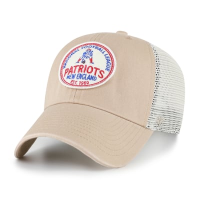 New England Patriots '47 Throwback Felton Clean Up Adjustable Hat - Khaki