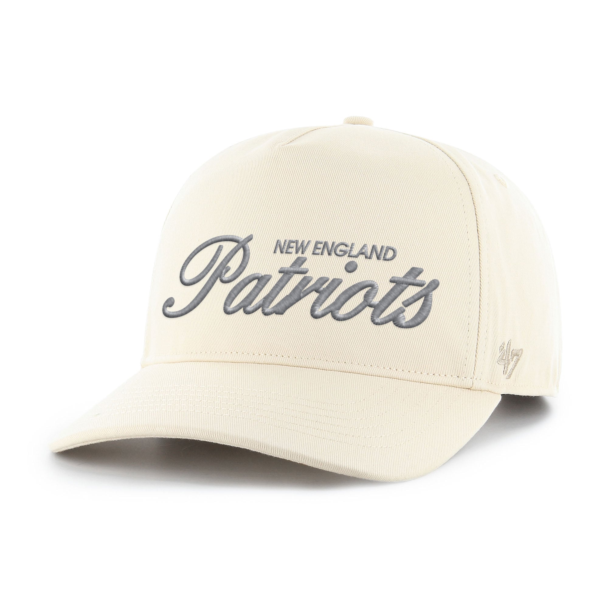 Men's '47 Natural New England Patriots Foundational Script Hitch Adjustable Hat