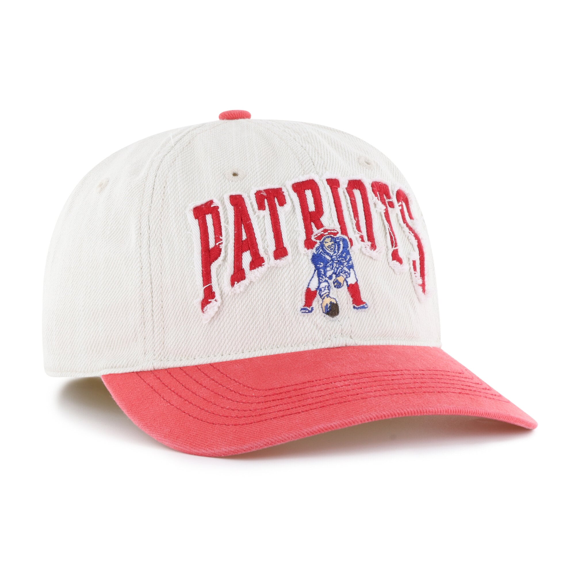 Men's '47 Natural New England Patriots Throwback Groton Franchise Fitted Hat