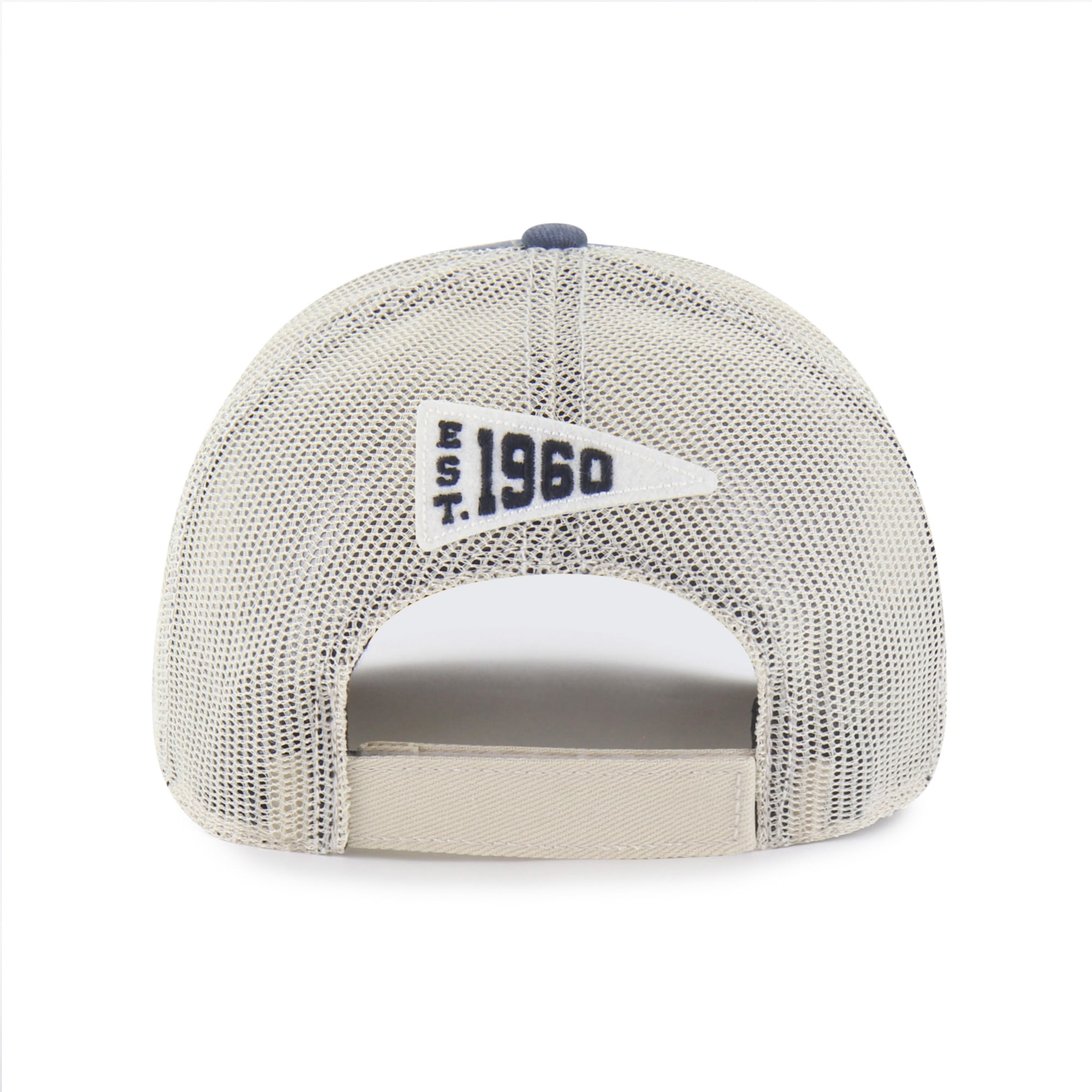 Casquette trucker ajustable New England Patriots Egremont, bleu marine, modèle 47, usée.