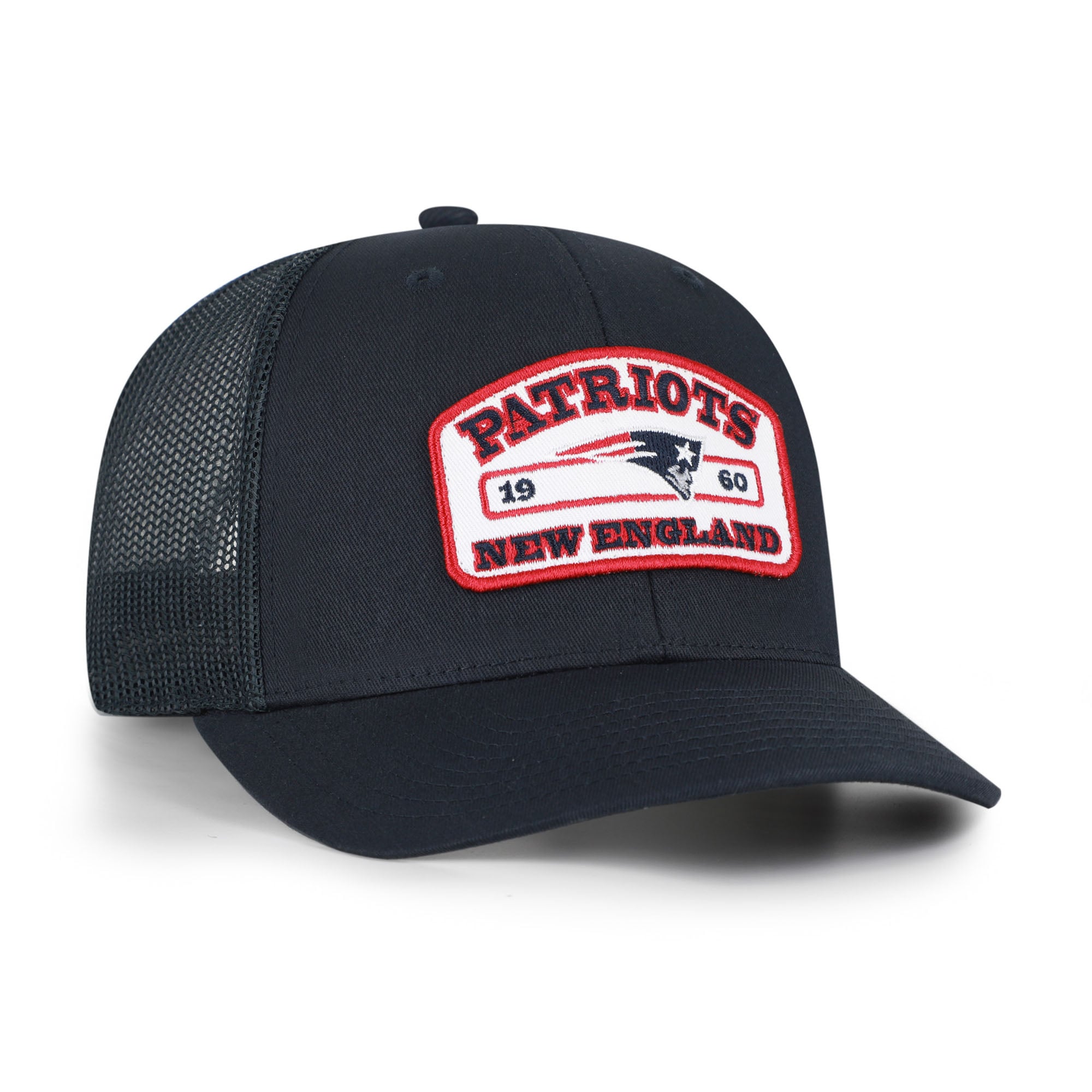 Casquette trucker ajustable pour homme, modèle 47, bleu marine, New England Patriots.