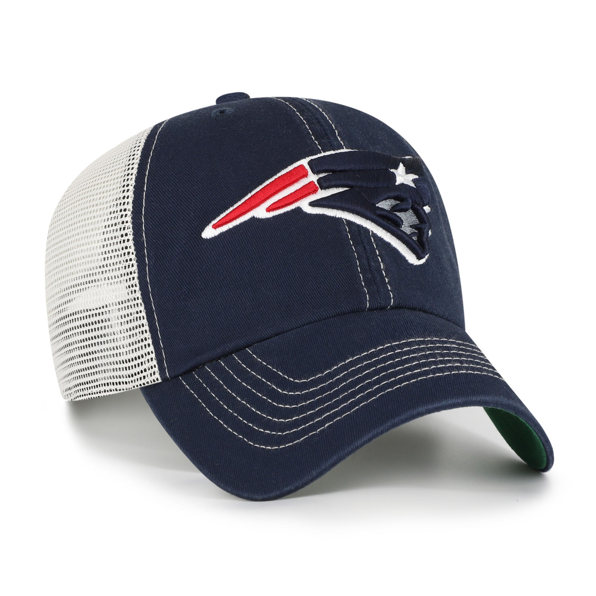 Men's '47  Navy/Natural New England Patriots Trawler Trucker Clean Up Adjustable Hat