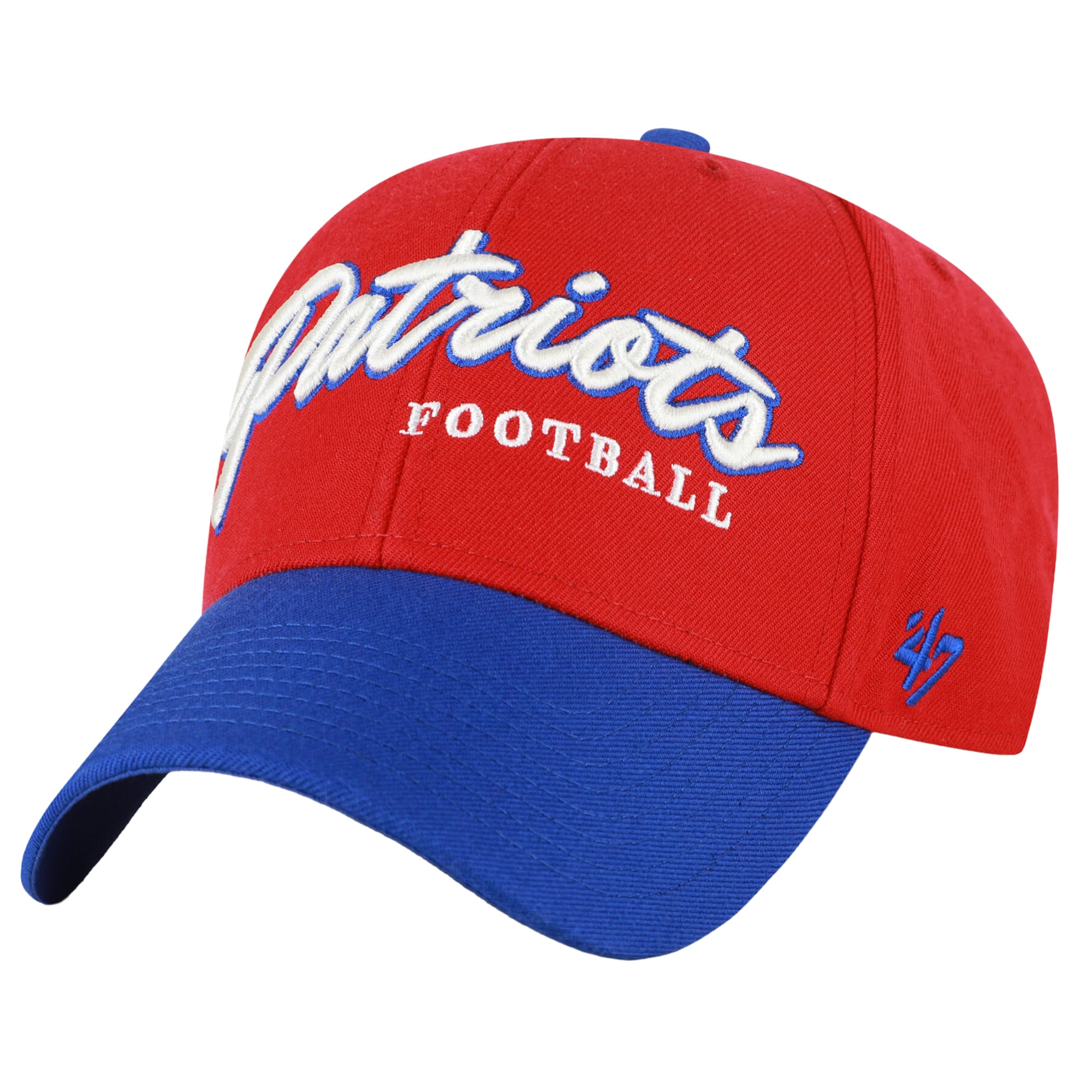Casquette ajustable rétro MVP rouge des New England Patriots, modèle 47