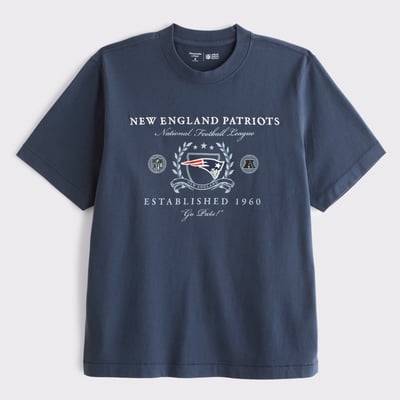 New England Patriots Abercrombie & Fitch Premium Heavyweight T-Shirt - Navy