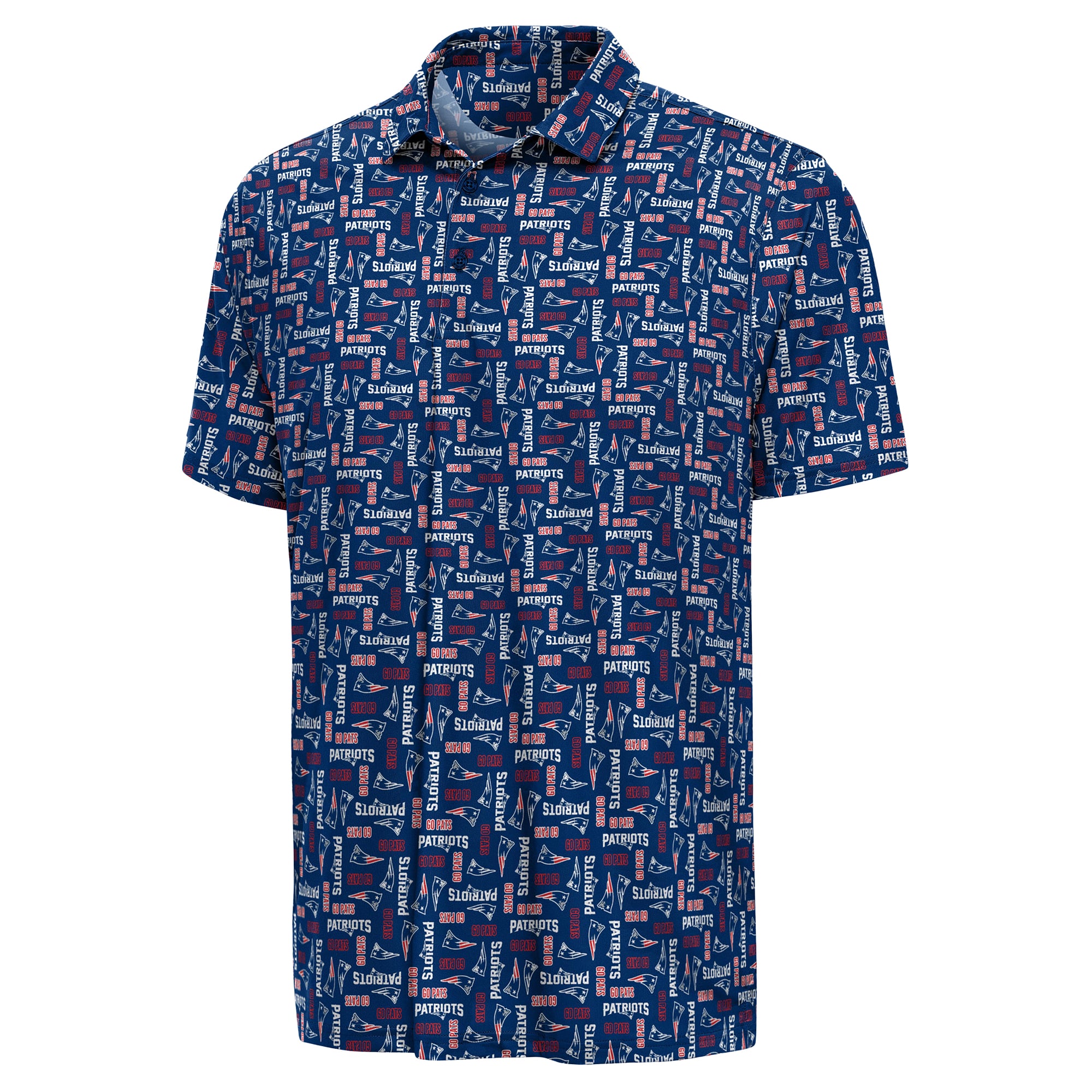 Men's Antigua Navy New England Patriots Season Tickets Polo