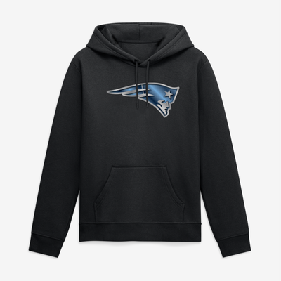 New England Patriots Big & Tall Metallic Mascot Hoodie - Black