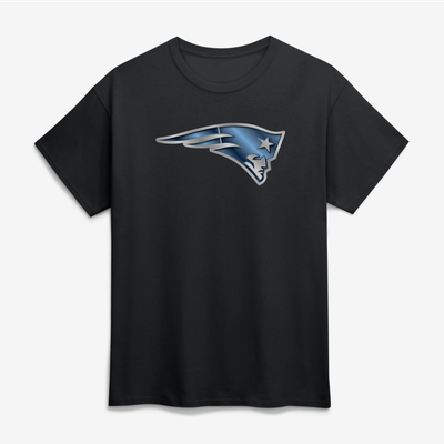 New England Patriots Big & Tall Metallic Mascot T-Shirt - Black