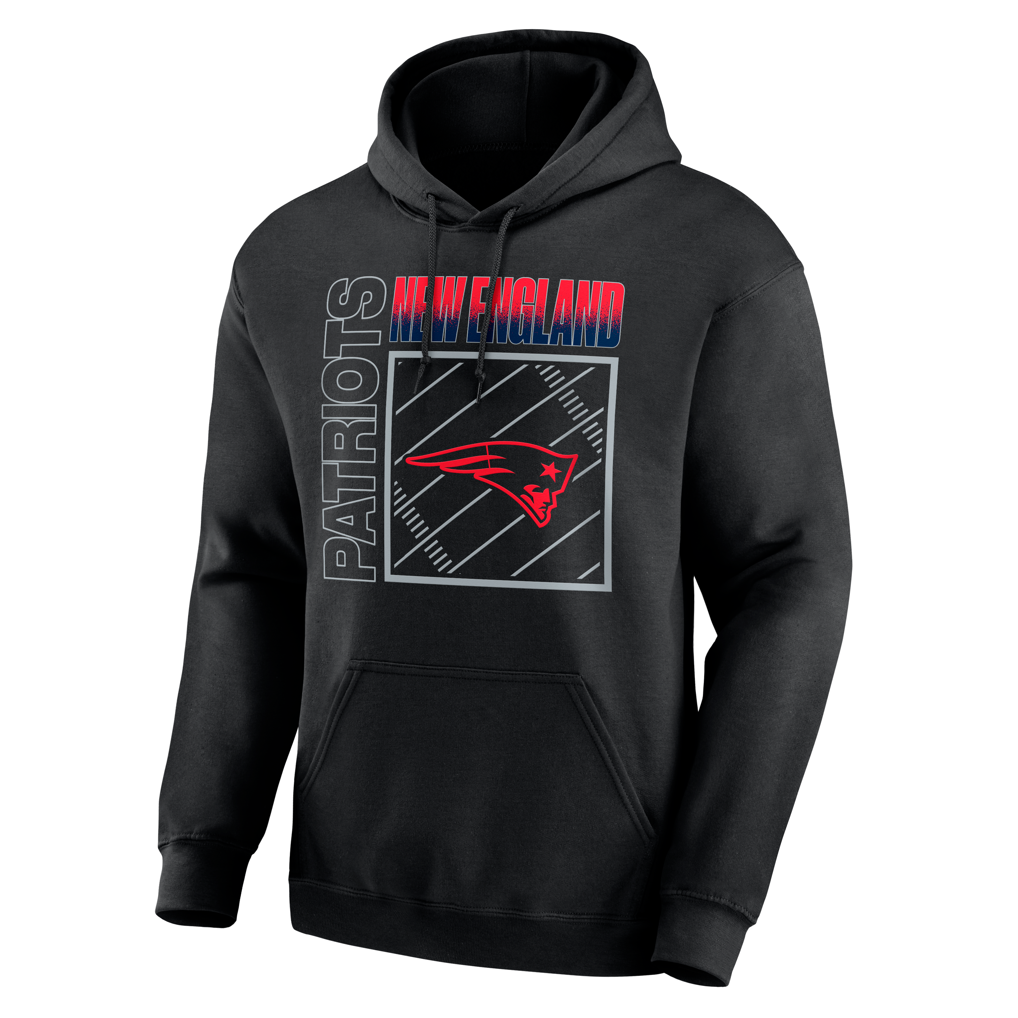 Men's Black New England Patriots Home Field Pop Personalized Name & Number Hoodie