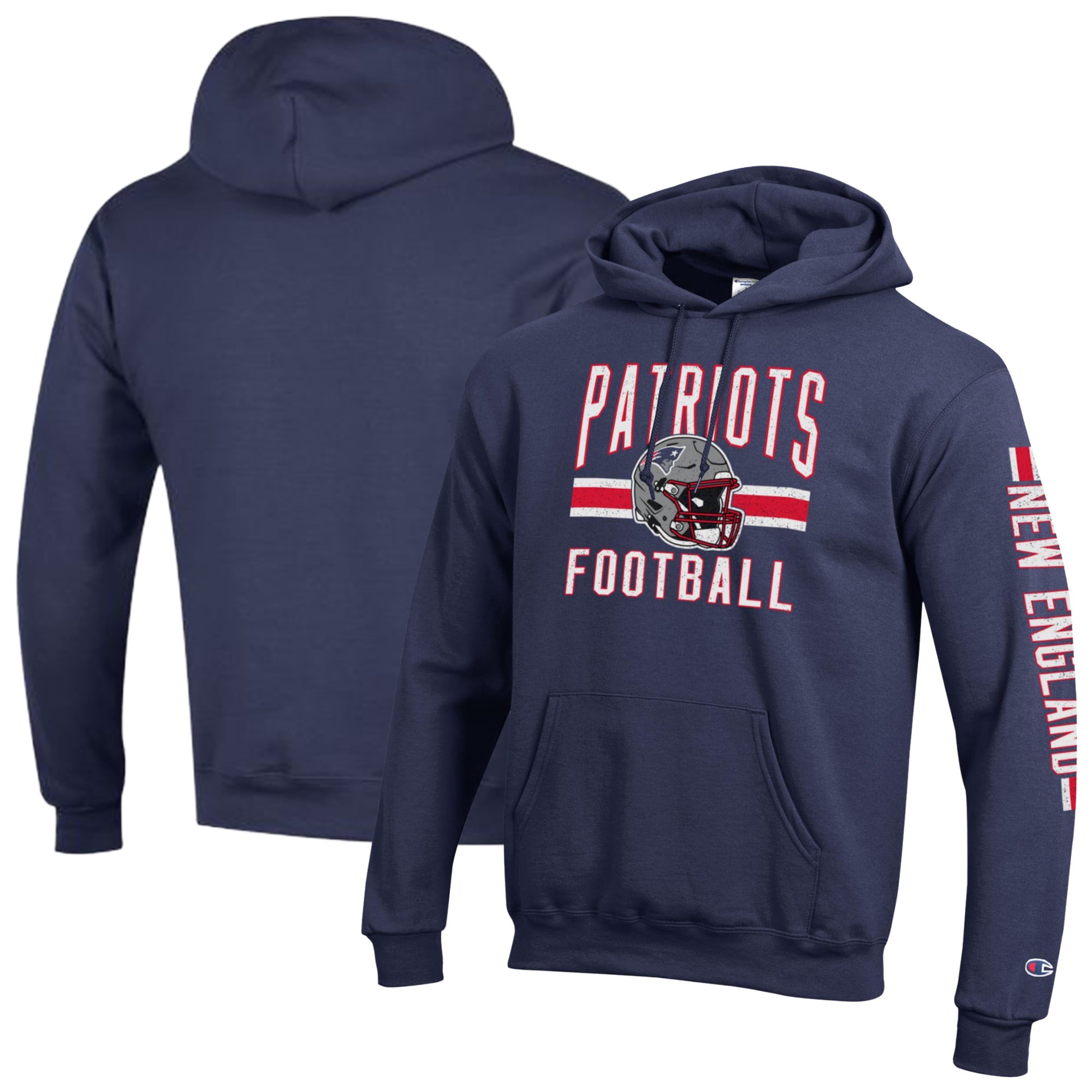 Men's Champion Navy New England Patriots Powerblend Hoodie