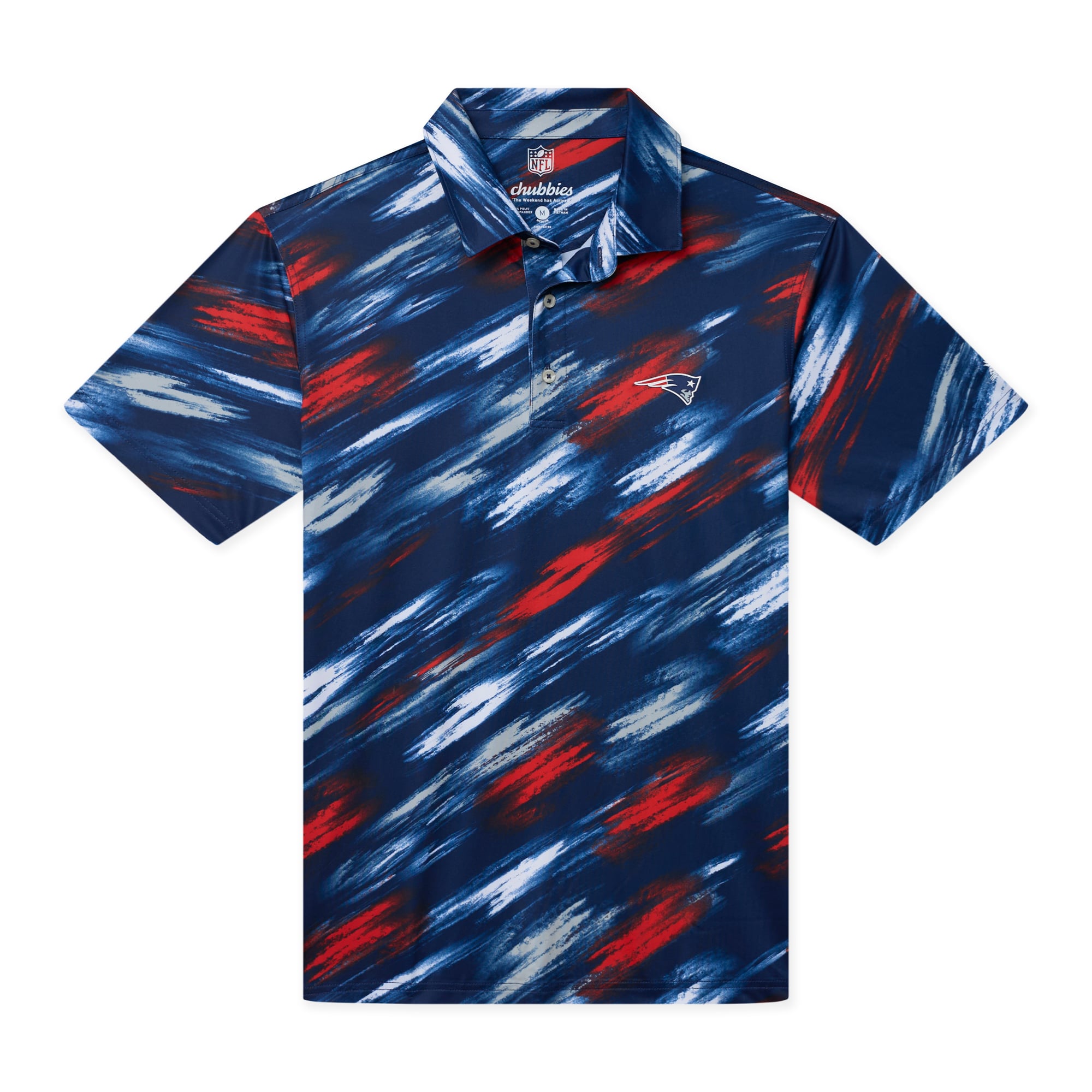 Men's Chubbies Navy New England Patriots Color Blitz Polo