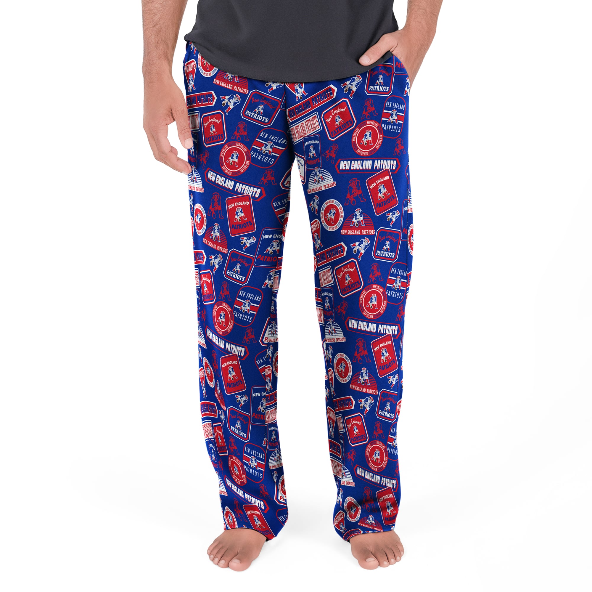 Men's Concepts Sport Royal New England Patriots Throwback Logo Grady Sleep Pants