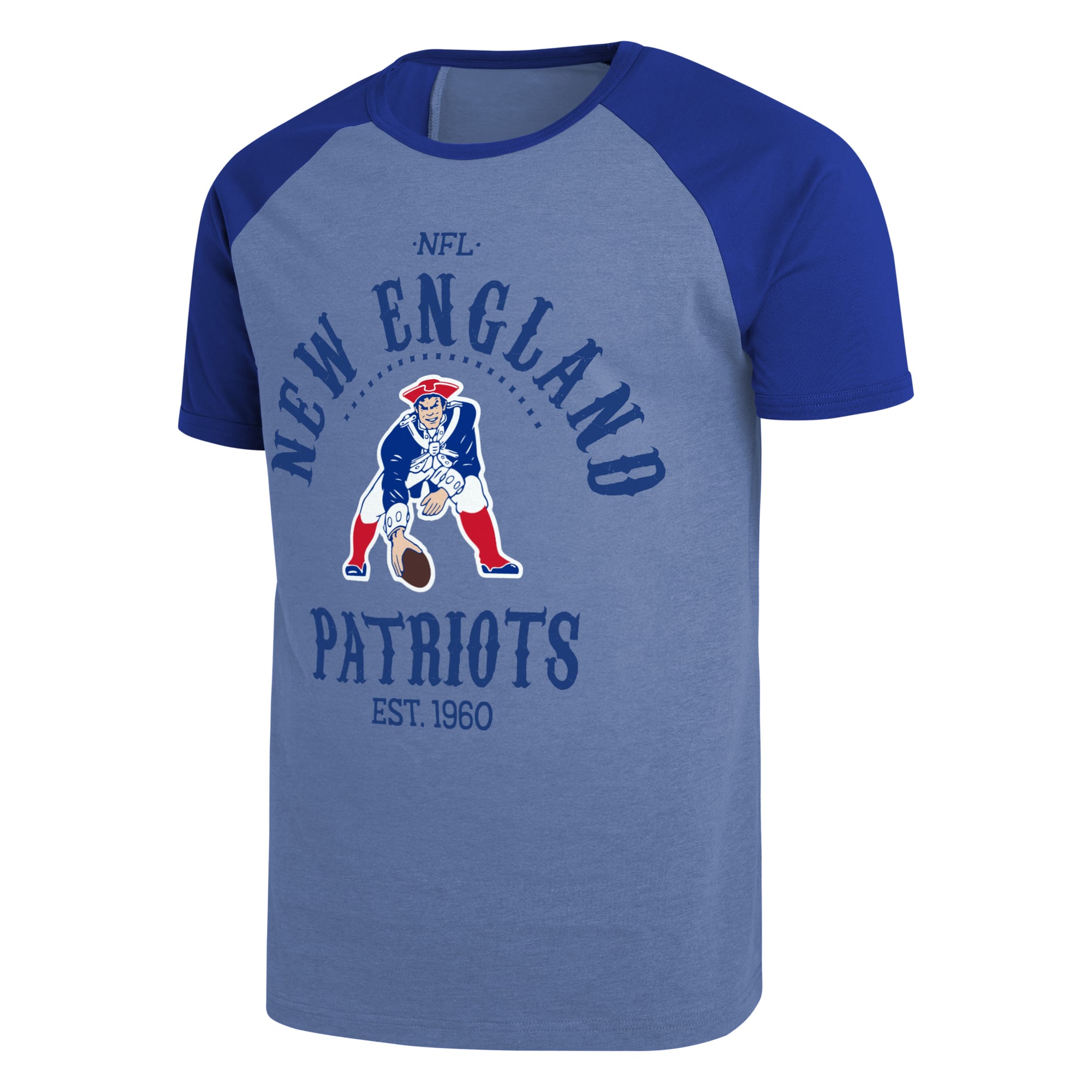 T-shirt raglan bleu marine New England Patriots de la collection Darius Rucker pour homme par Fanatics