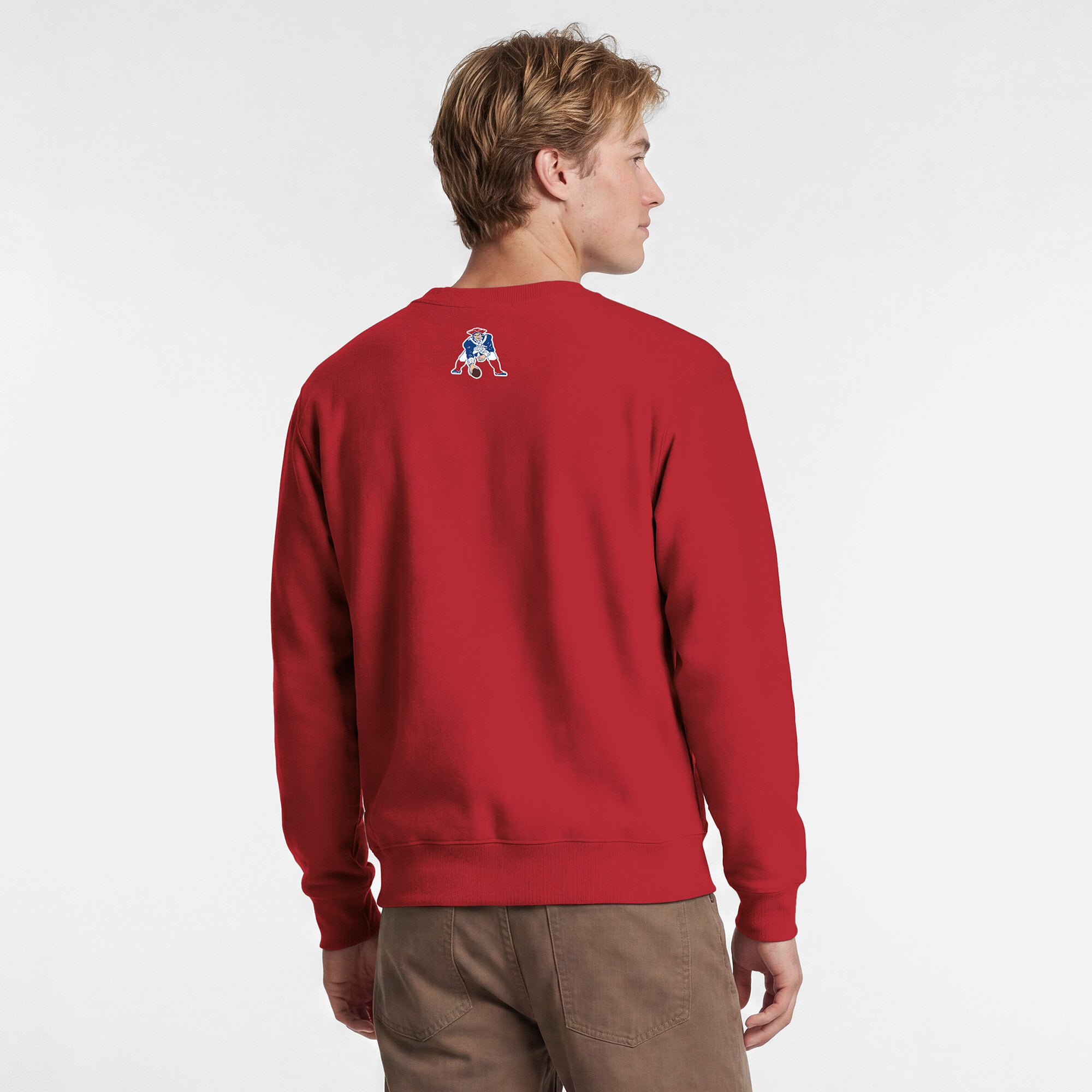 Sweat-shirt homme Disney x Champion rouge New England Patriots Captain America Powerblend