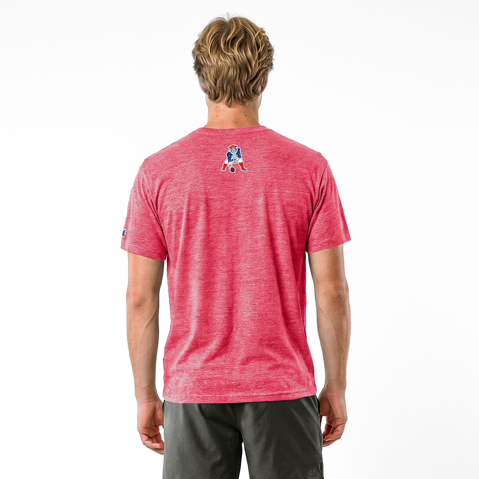 T-shirt homme Disney x Champion rouge New England Patriots Captain America en mélange de trois matières