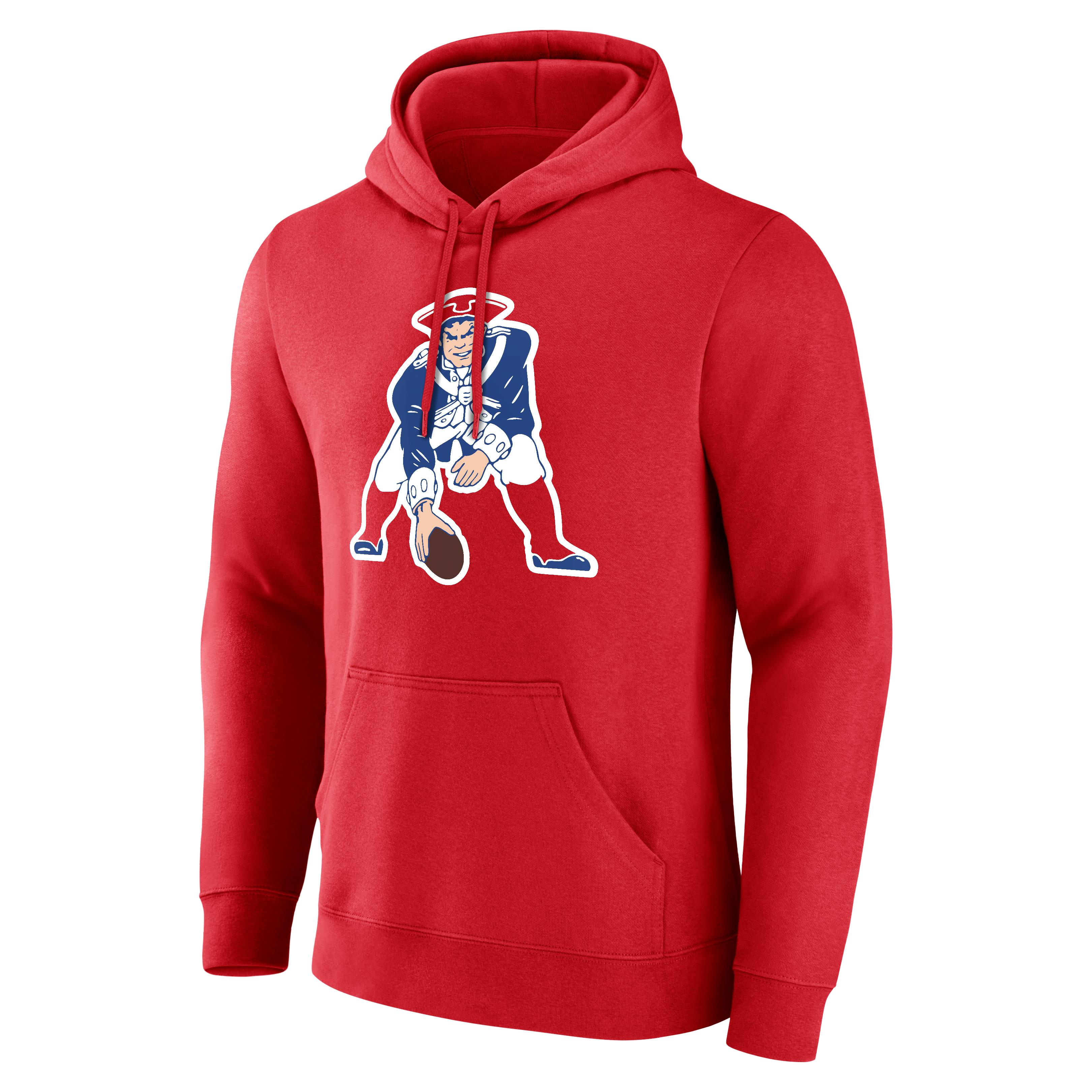 Men's Drake Maye Red New England Patriots Team Authentic Throwback Player Hoodie