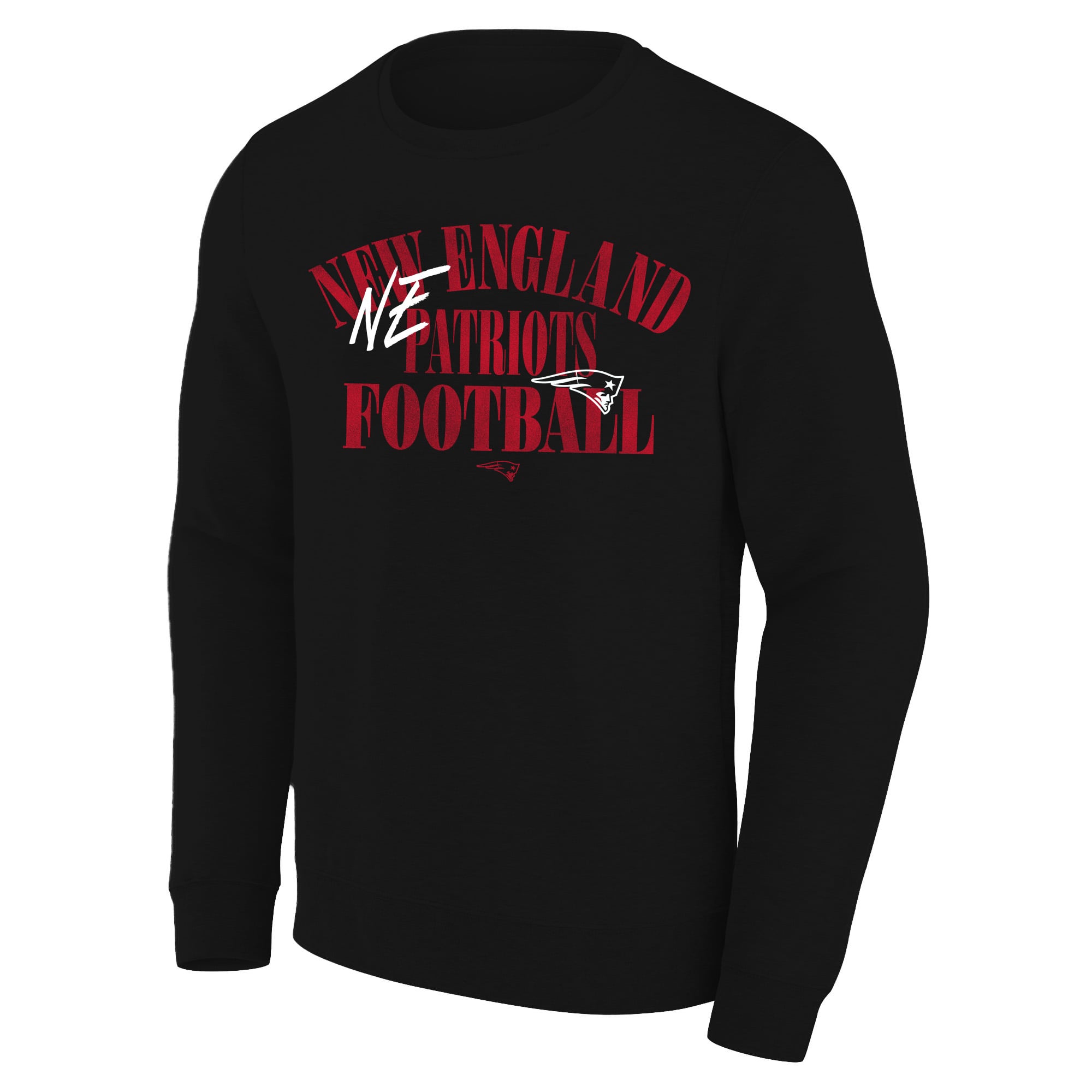 Men's Fanatics Black New England Patriots Big & Tall Relaxed Halftime Lead Washed Sweatshirt