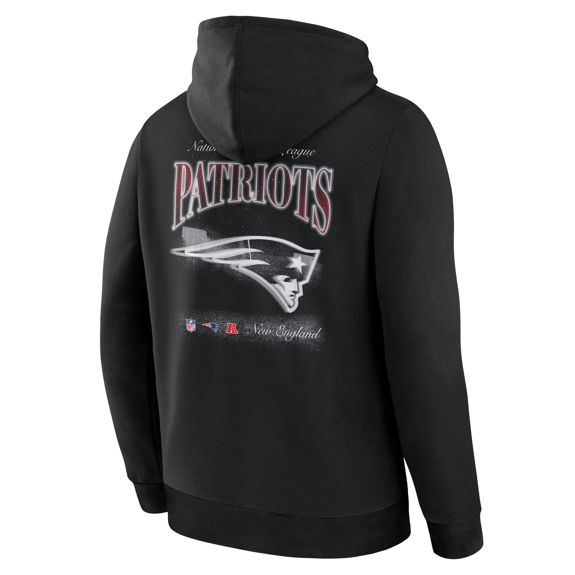 Men's Fanatics Black New England Patriots Nightfall Long Sleeve Fleece Hoodie