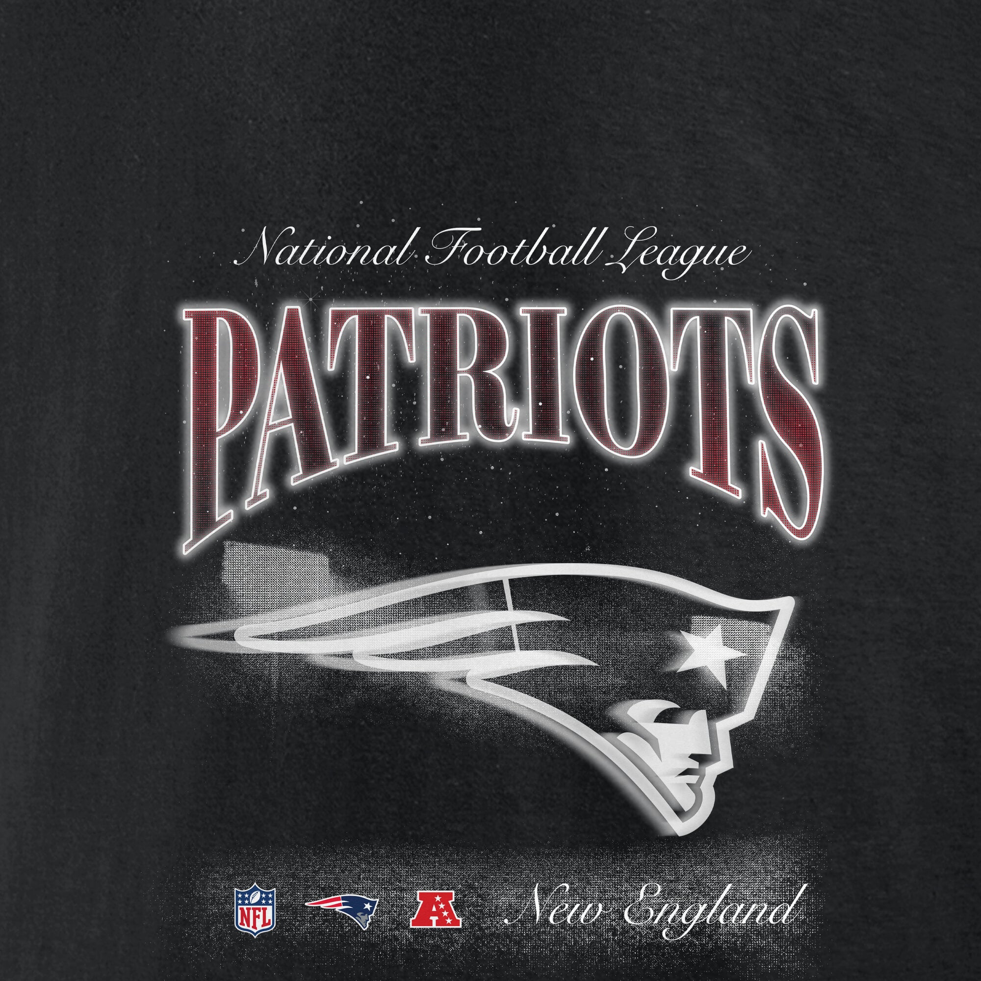Men's Fanatics Black New England Patriots Nightfall Long Sleeve Fleece Hoodie