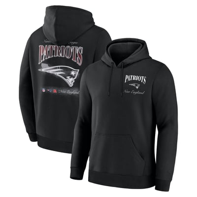 New England Patriots Fanatics Nightfall Long Sleeve Fleece Hoodie - Black
