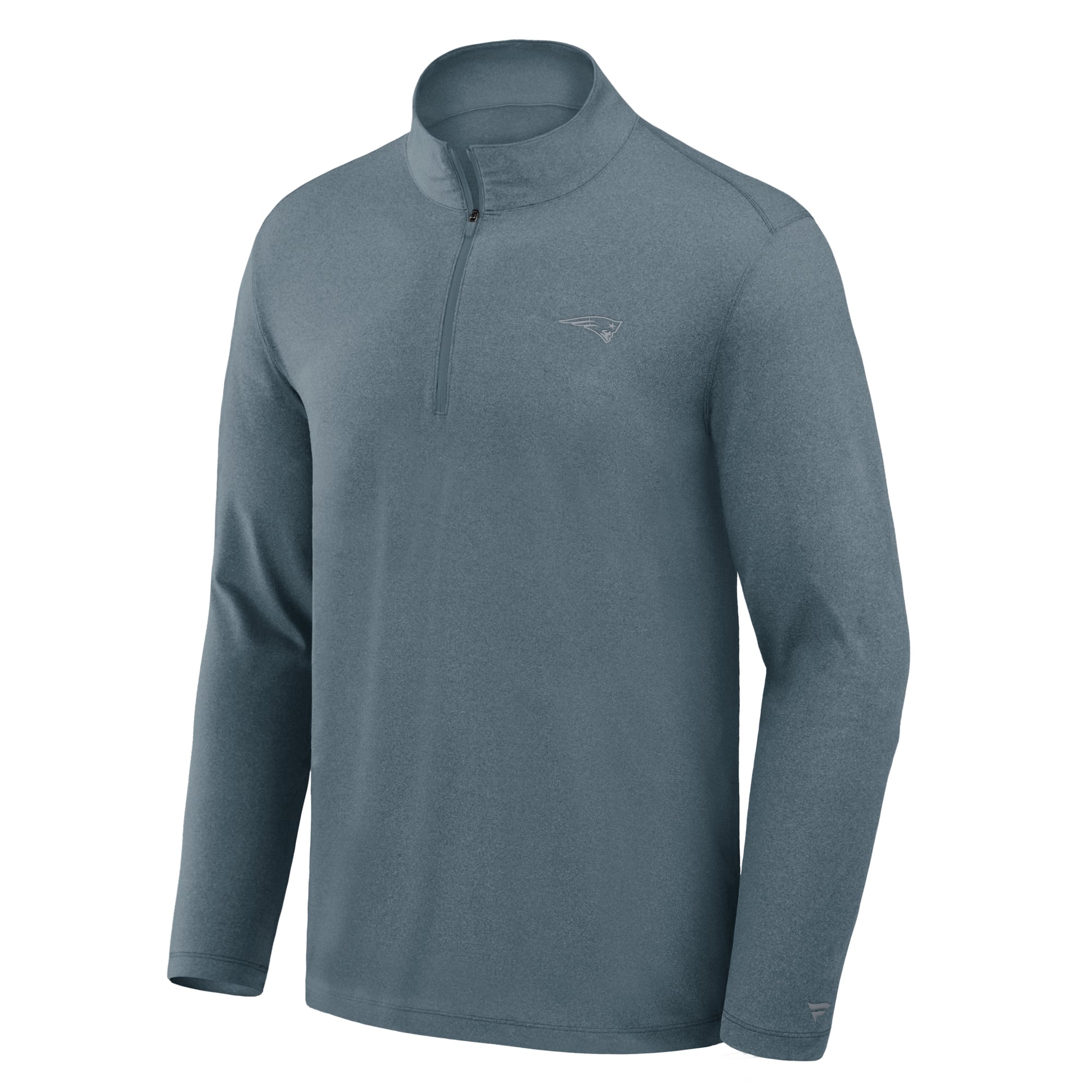 Pull à col zippé gris New England Patriots pour homme de la marque Fanatics