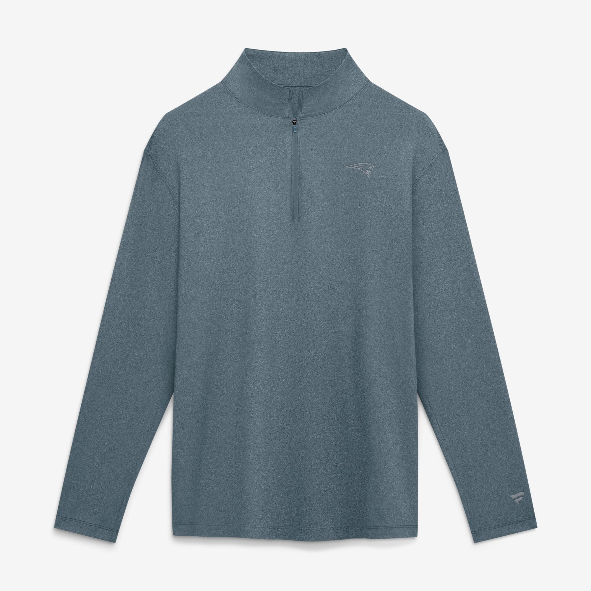 Pull à col zippé gris New England Patriots pour homme de la marque Fanatics