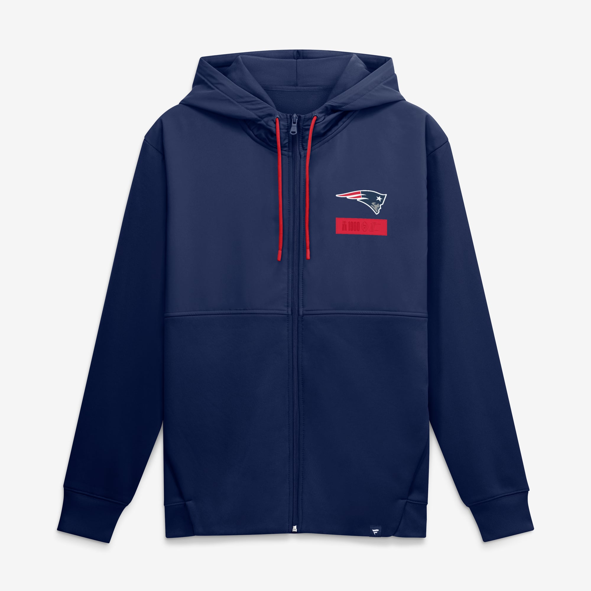 Sweat à capuche zippé Fanatics bleu marine New England Patriots pour homme