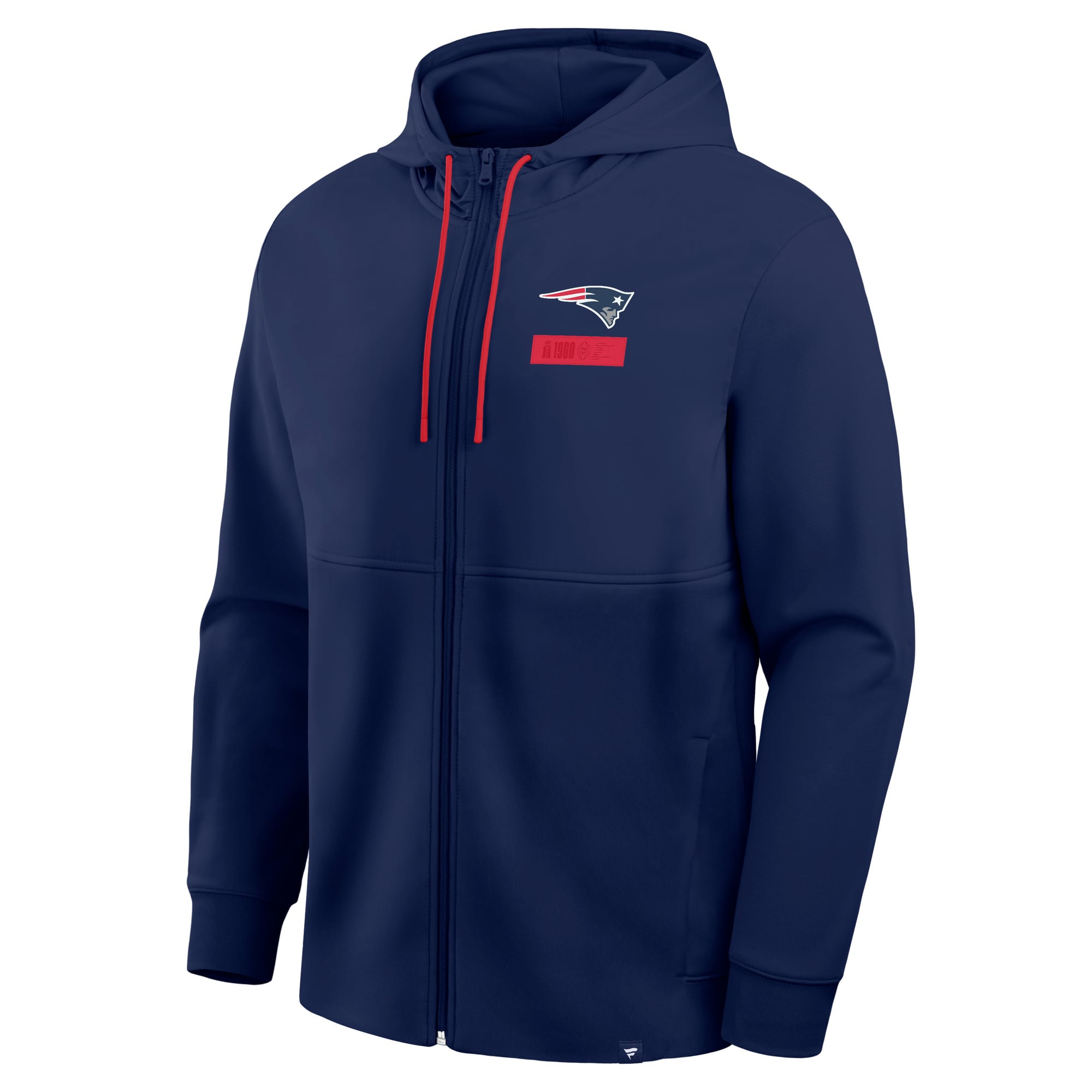 Sweat à capuche zippé Fanatics bleu marine New England Patriots pour homme
