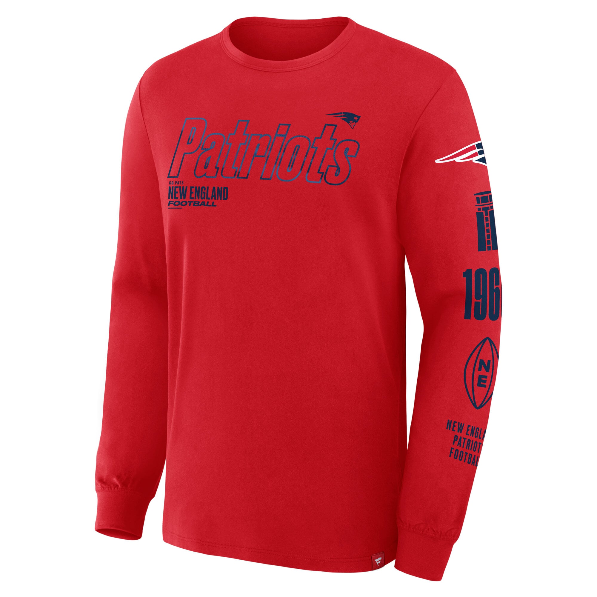 T-shirt à manches longues Fanatics rouge New England Patriots Legacy pour homme