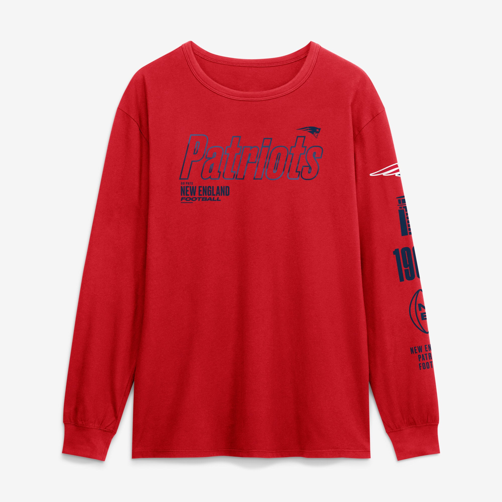 T-shirt à manches longues Fanatics rouge New England Patriots Legacy pour homme