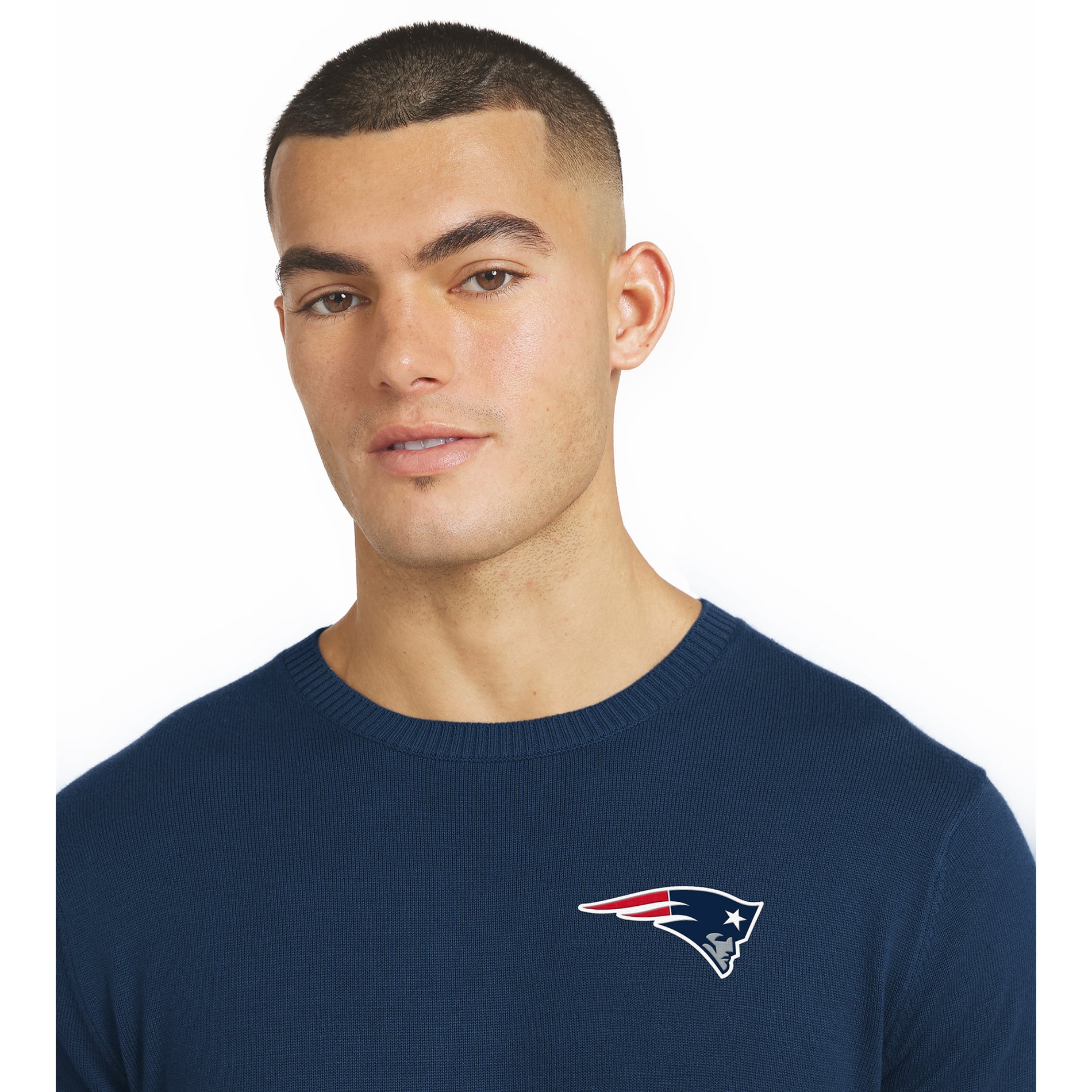 Pull J. Palmer bleu marine des New England Patriots pour homme