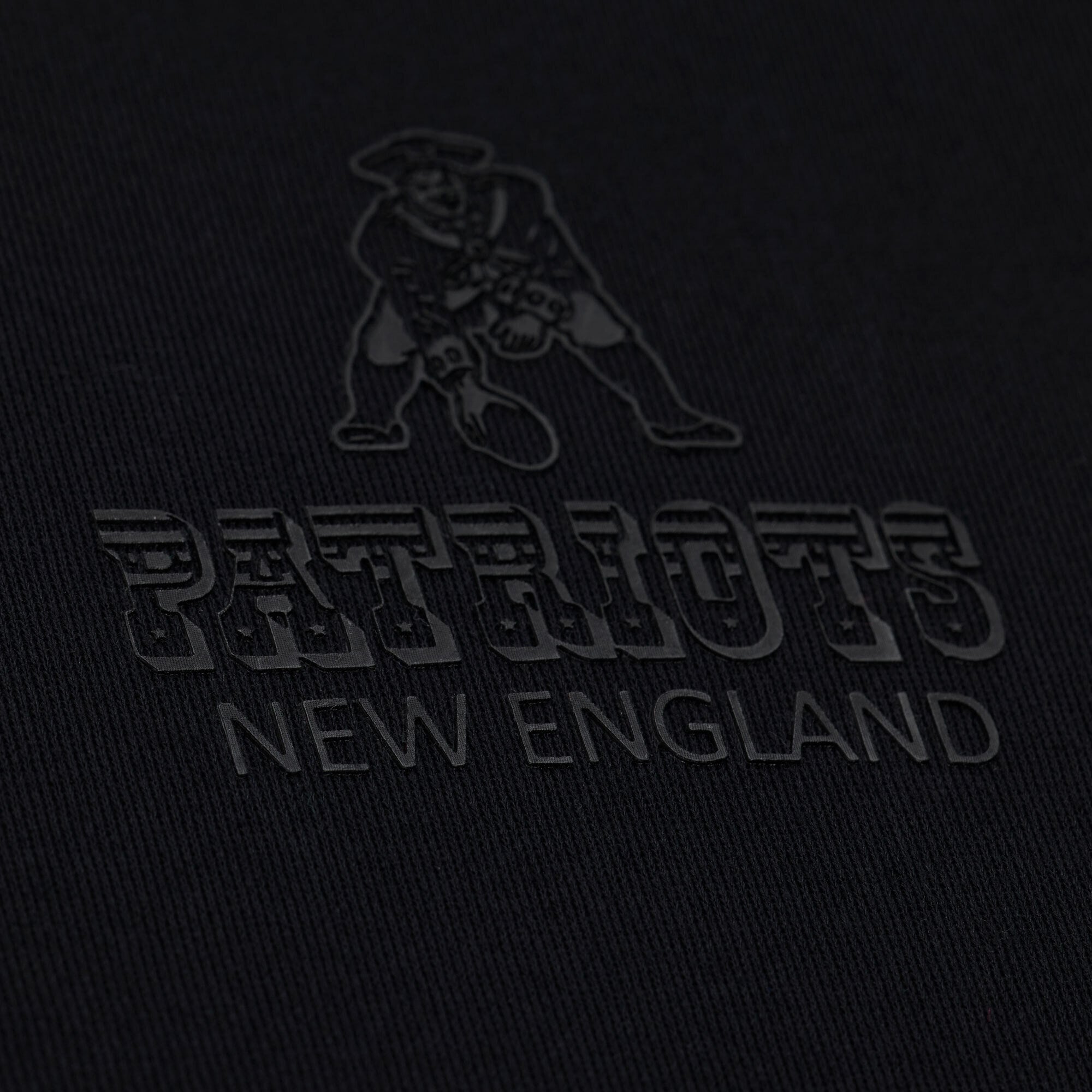 Men's Mitchell & Ness Black New England Patriots Core Essentials Micro Logo Fleece Sweatshirt