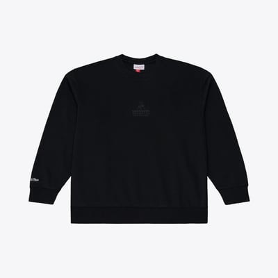 New England Patriots Mitchell & Ness Core Essentials Micro Logo Fleece Sweatshirt - Black
