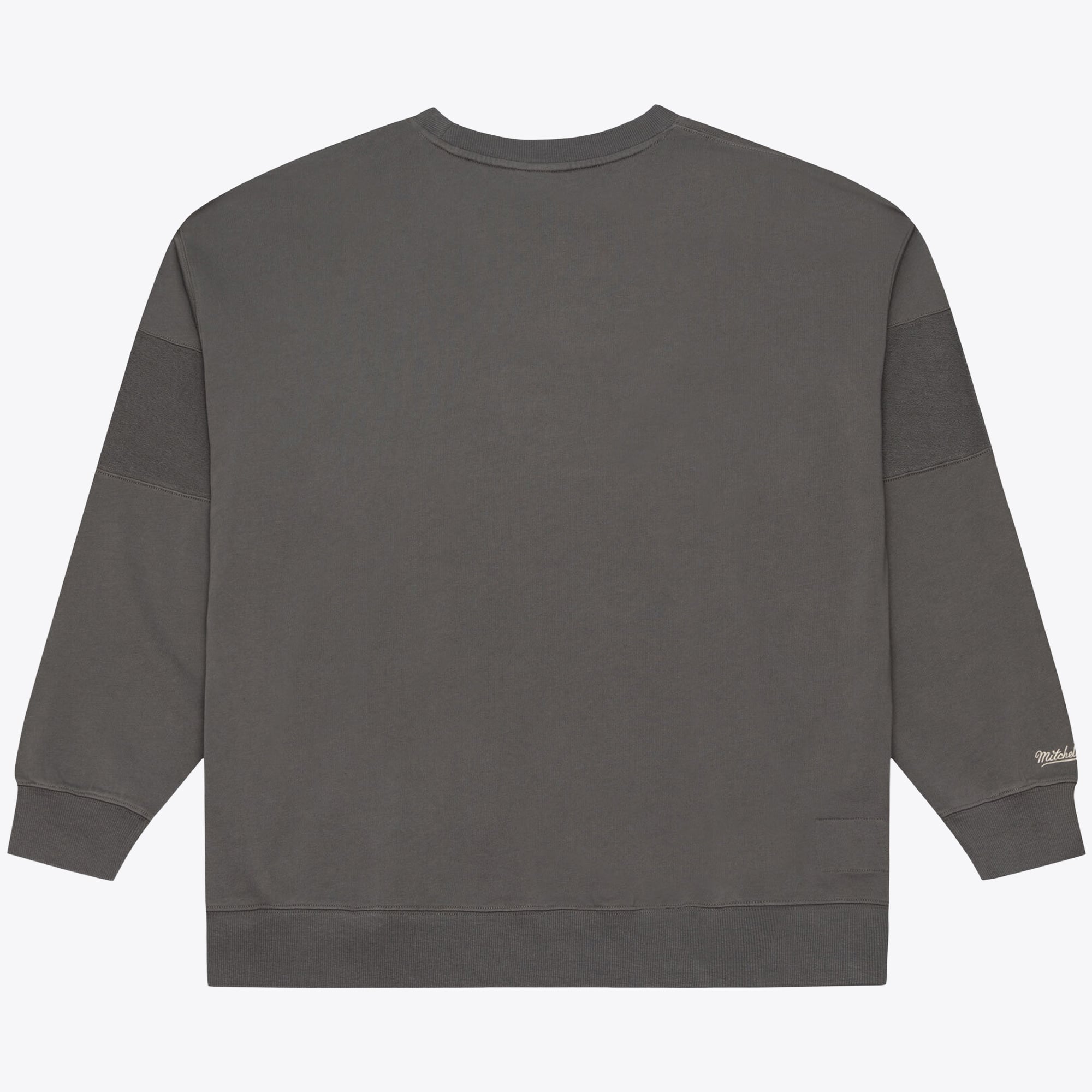 Sweat-shirt polaire surdimensionné gris Mitchell & Ness New England Patriots pour homme