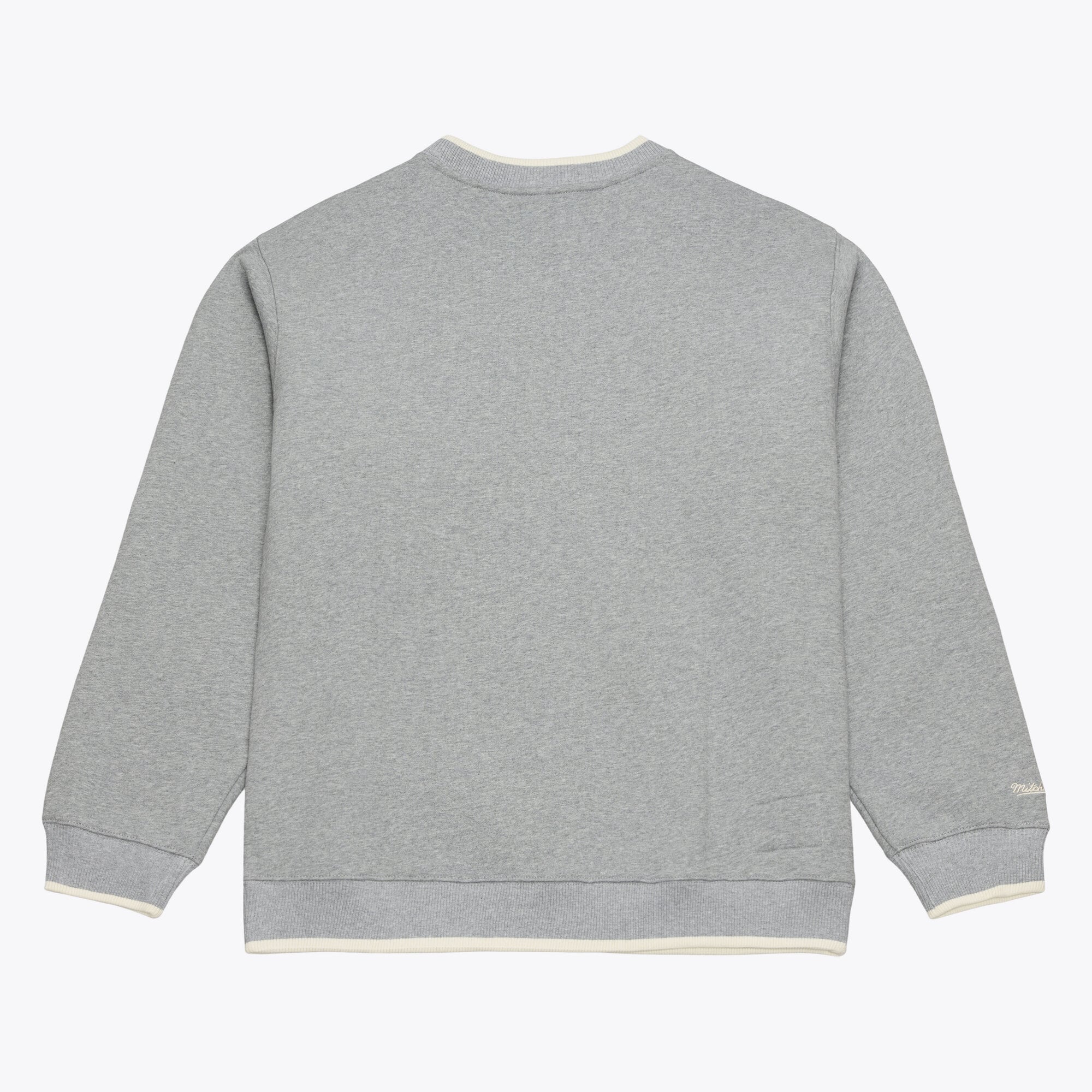 Sweat-shirt Mitchell & Ness pour homme, gris chiné, New England Patriots, collection Premium Essentials.