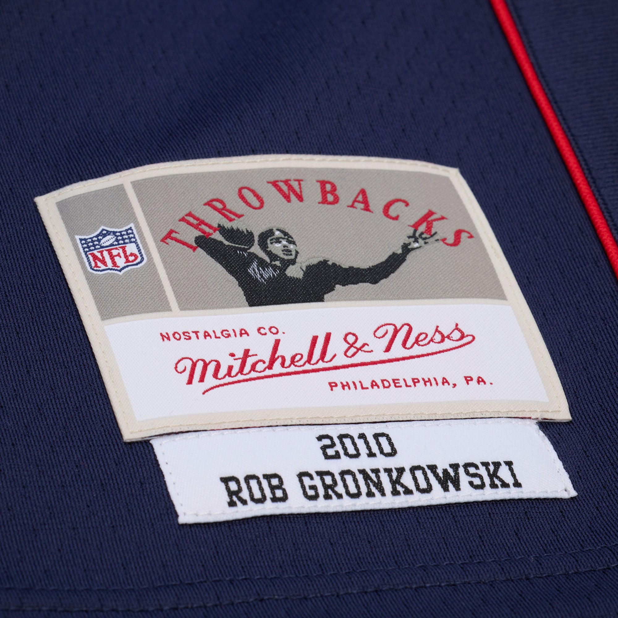 Men's Mitchell & Ness Rob Gronkowski Navy New England Patriots Big Tall 2010 Legacy Retired Player Jersey