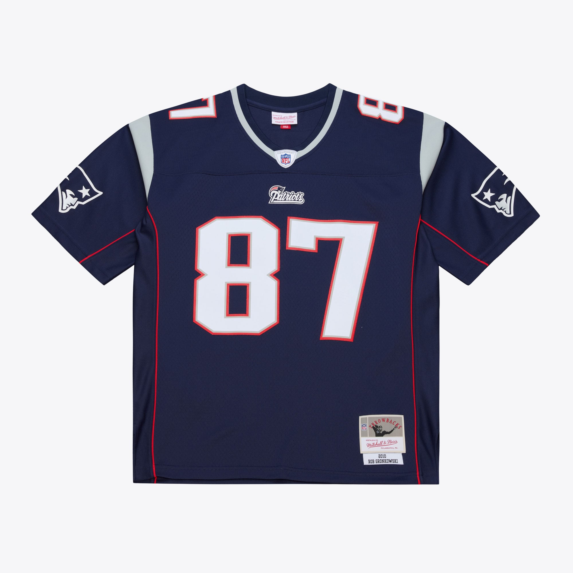 Men's Mitchell & Ness Rob Gronkowski Navy New England Patriots Big Tall 2010 Legacy Retired Player Jersey