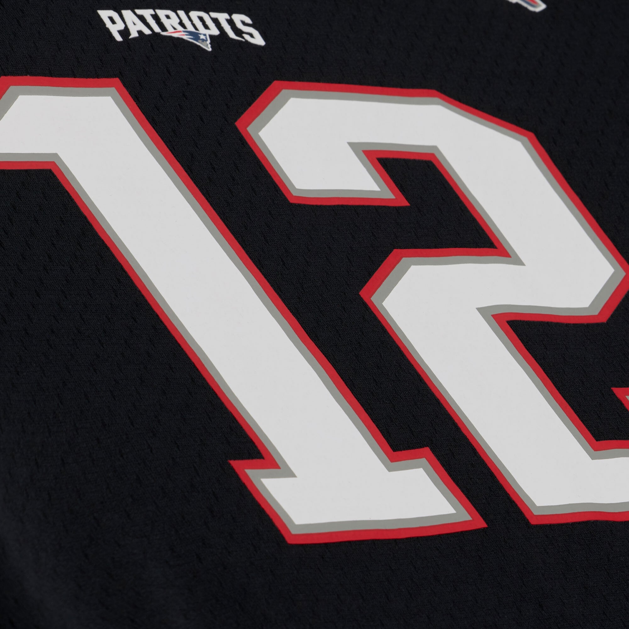 Men's Mitchell & Ness Tom Brady Navy New England Patriots Retired Player Name Number Mesh Top