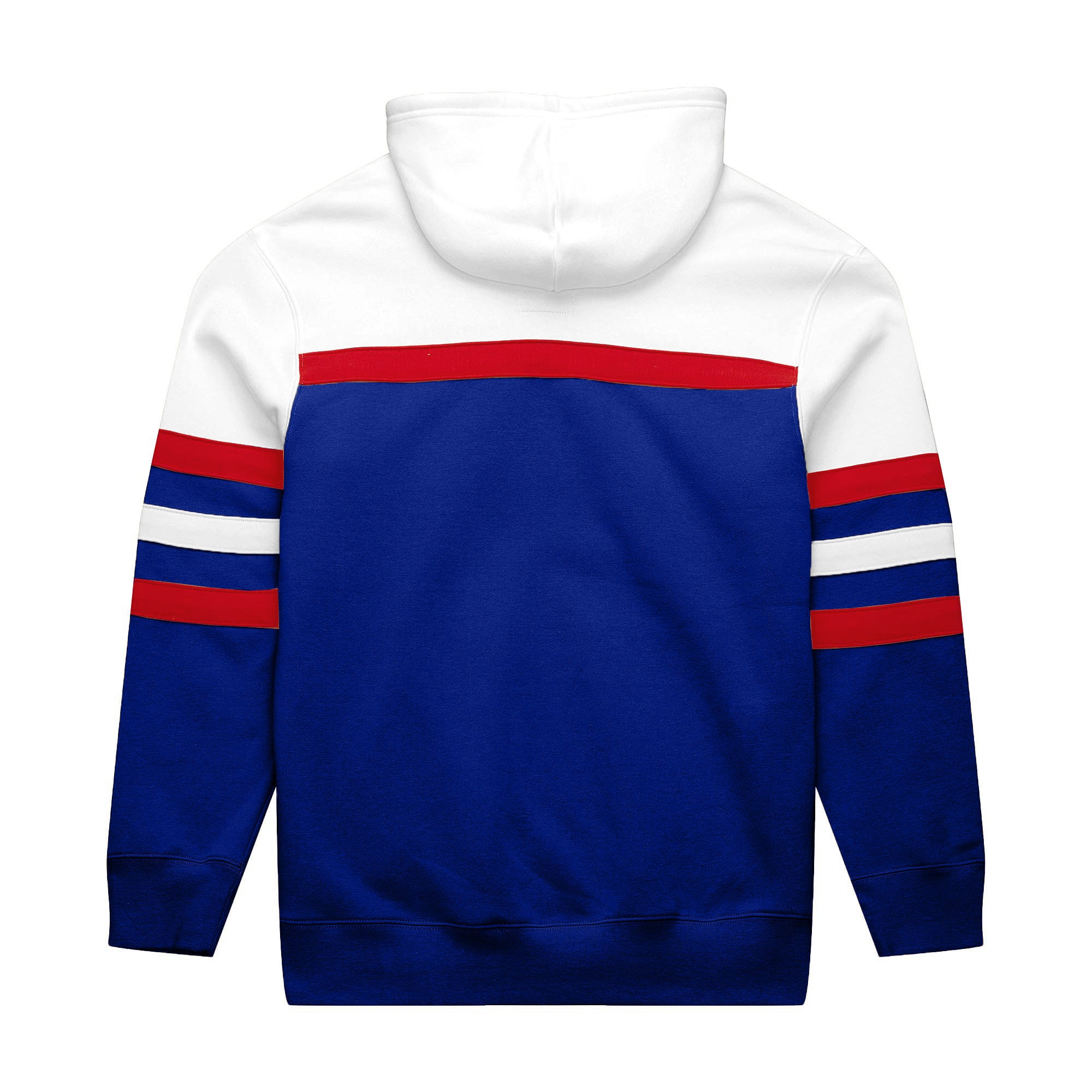 Men's Mitchell & Ness White/Royal New England Patriots Big Tall Head Coach Hoodie