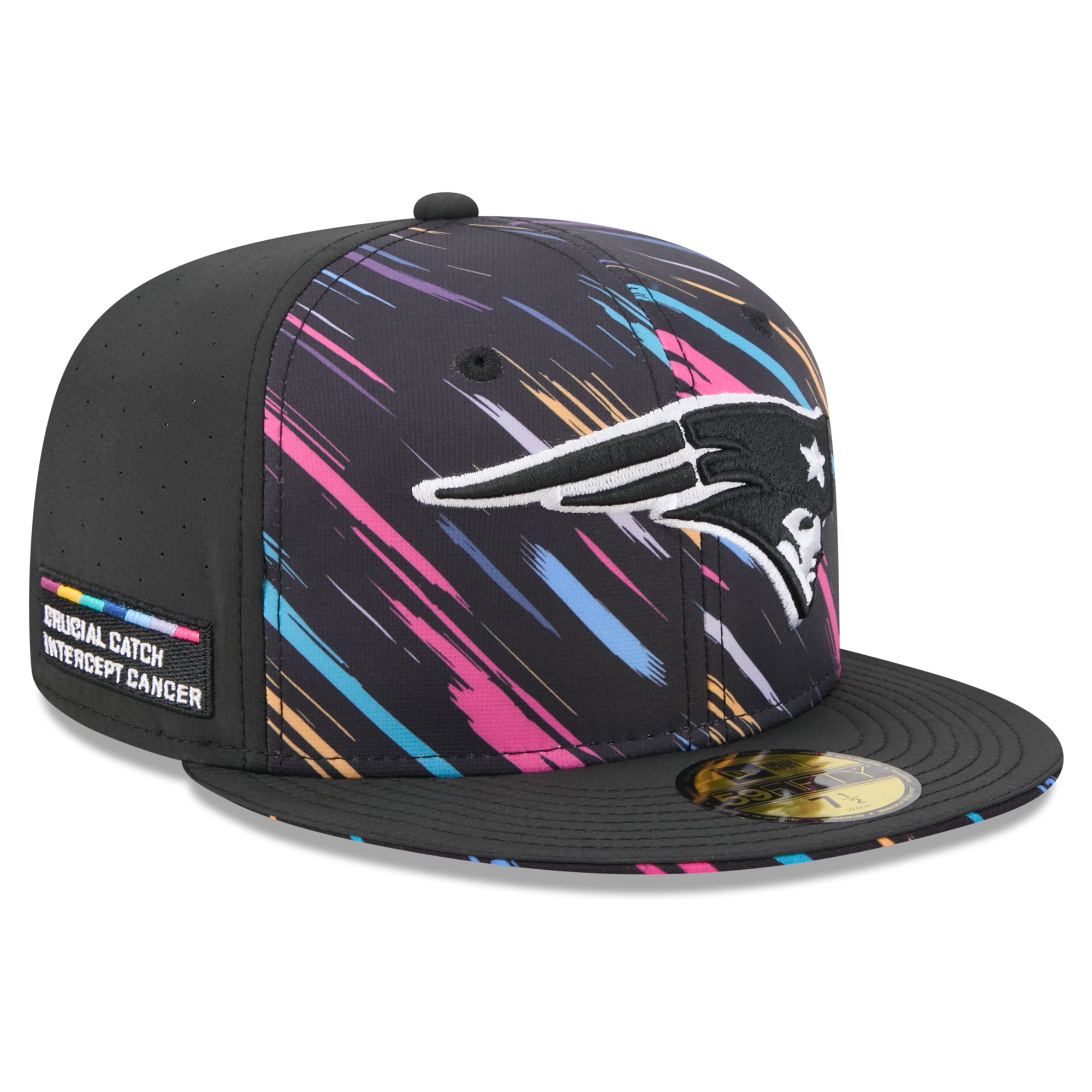 Casquette ajustée New Era noire pour homme England Patriots 2026 NFL Crucial Catch 59FIFTY