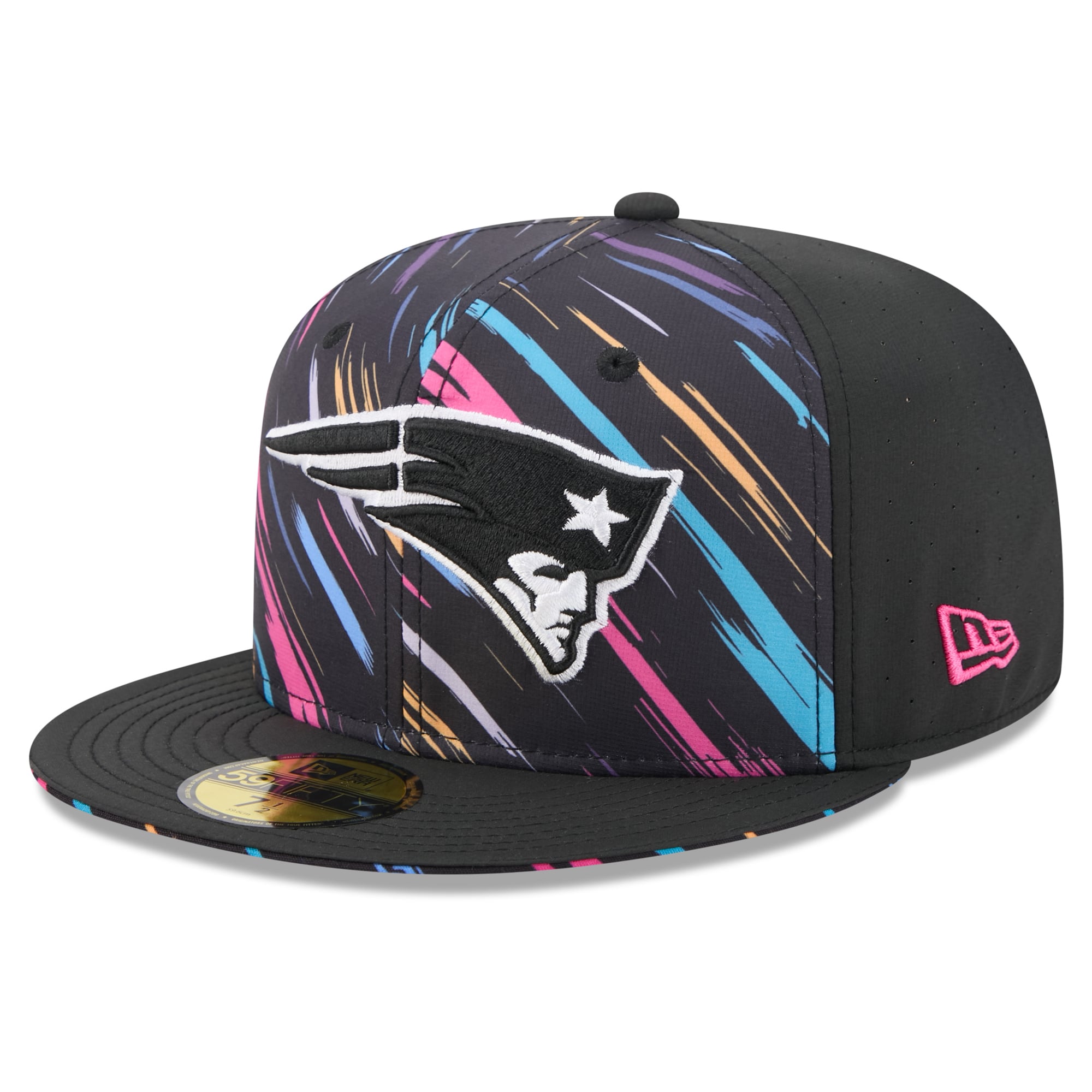 Casquette ajustée New Era noire pour homme England Patriots 2026 NFL Crucial Catch 59FIFTY