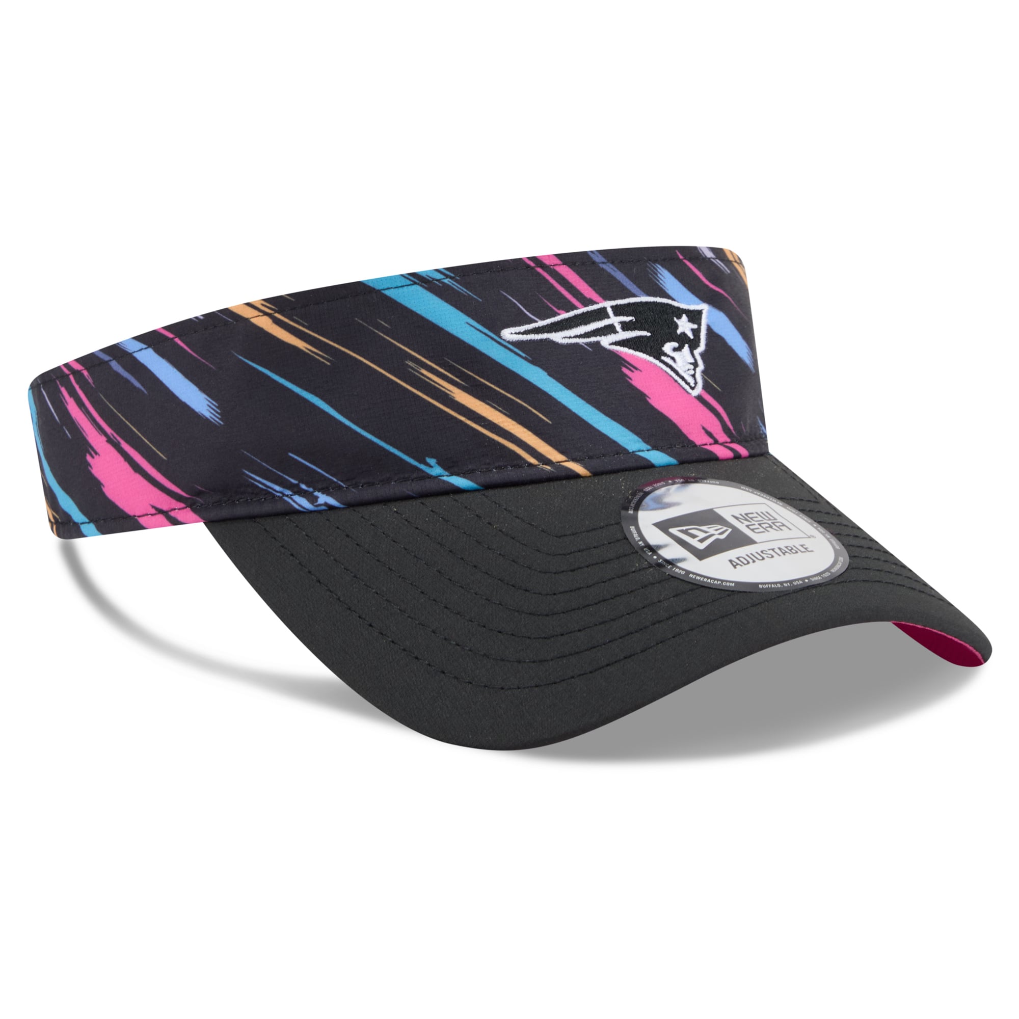 Men's New Era Black New England Patriots 2026 NFL Crucial Catch Adjustable Visor