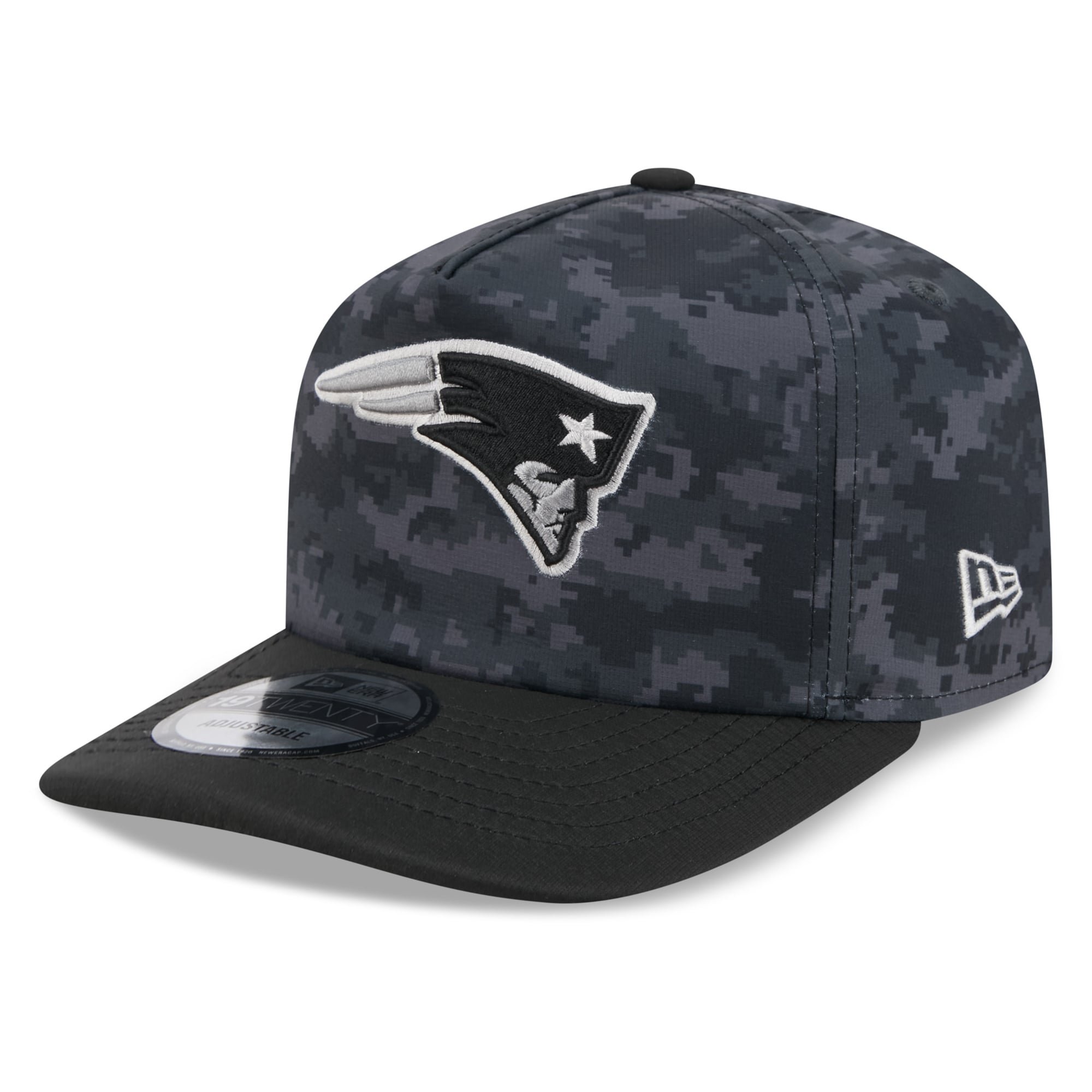 Men's New Era Black New England Patriots 2026 Salute To Service 19TWENTY Adjustable Hat