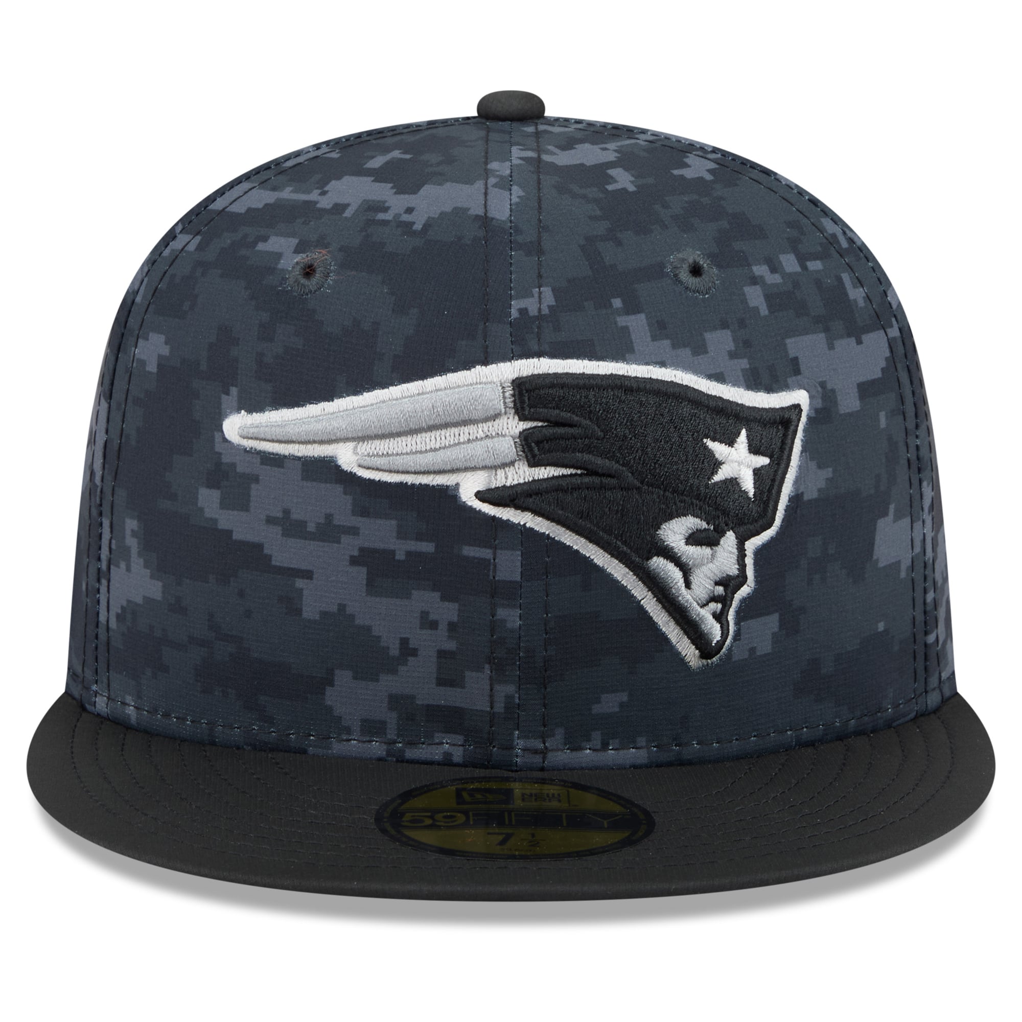 Casquette ajustée New Era noire pour homme England Patriots 2026 Salute To Service 59FIFTY