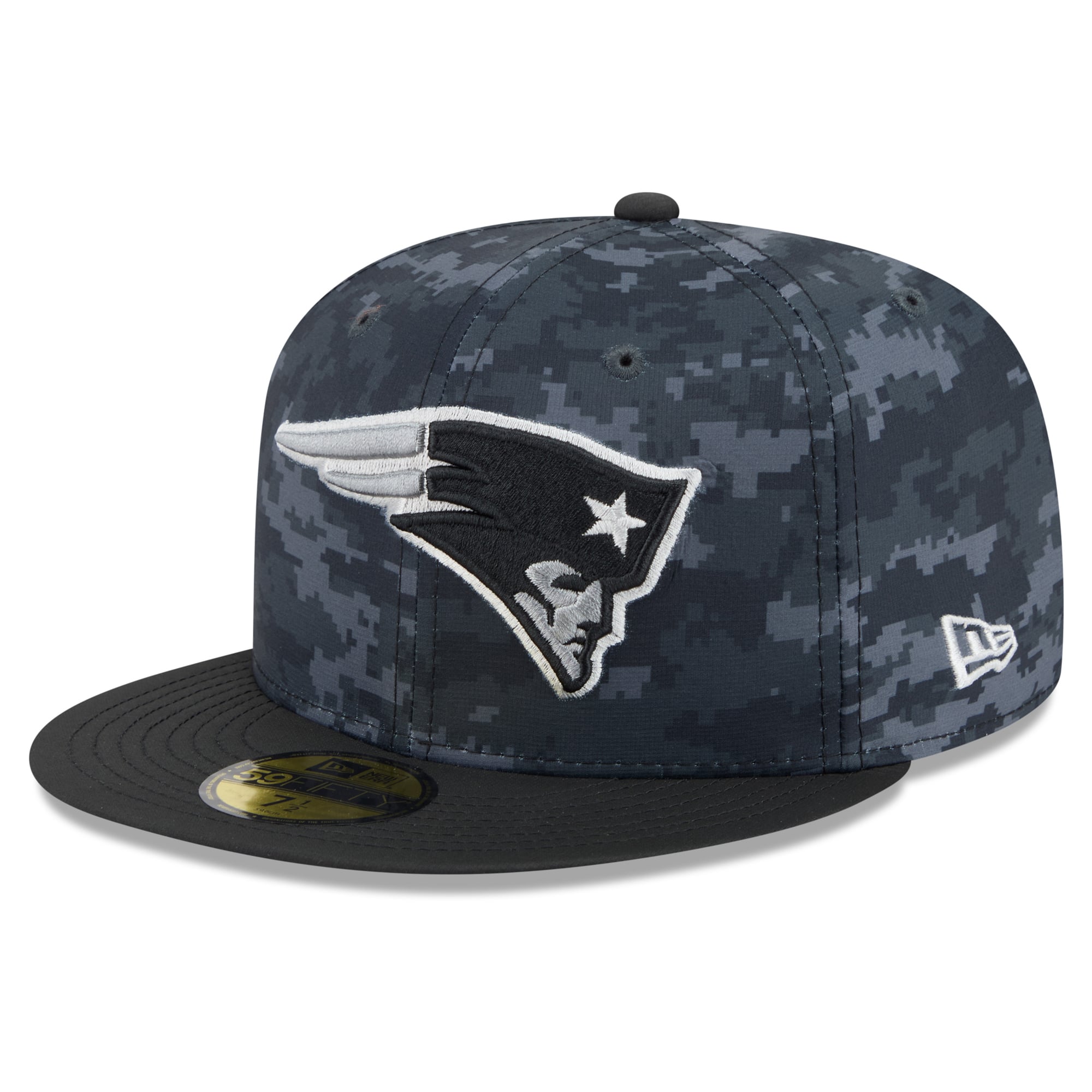 Casquette ajustée New Era noire pour homme England Patriots 2026 Salute To Service 59FIFTY