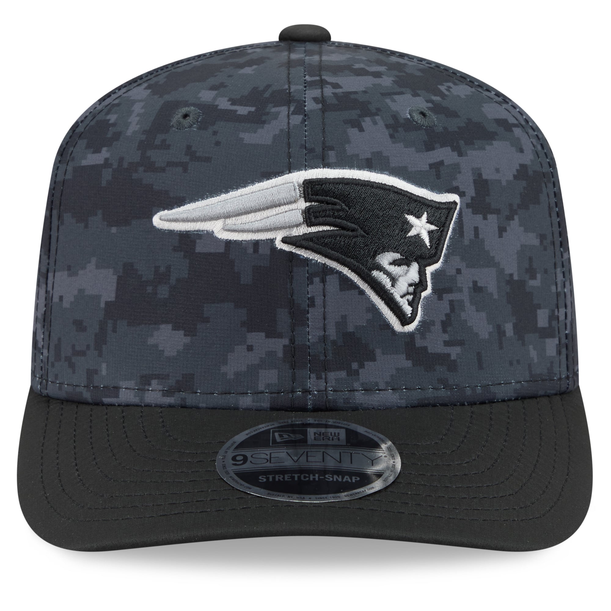 Casquette ajustable New Era noire pour homme New England Patriots 2026 Salute To Service 9SEVENTY