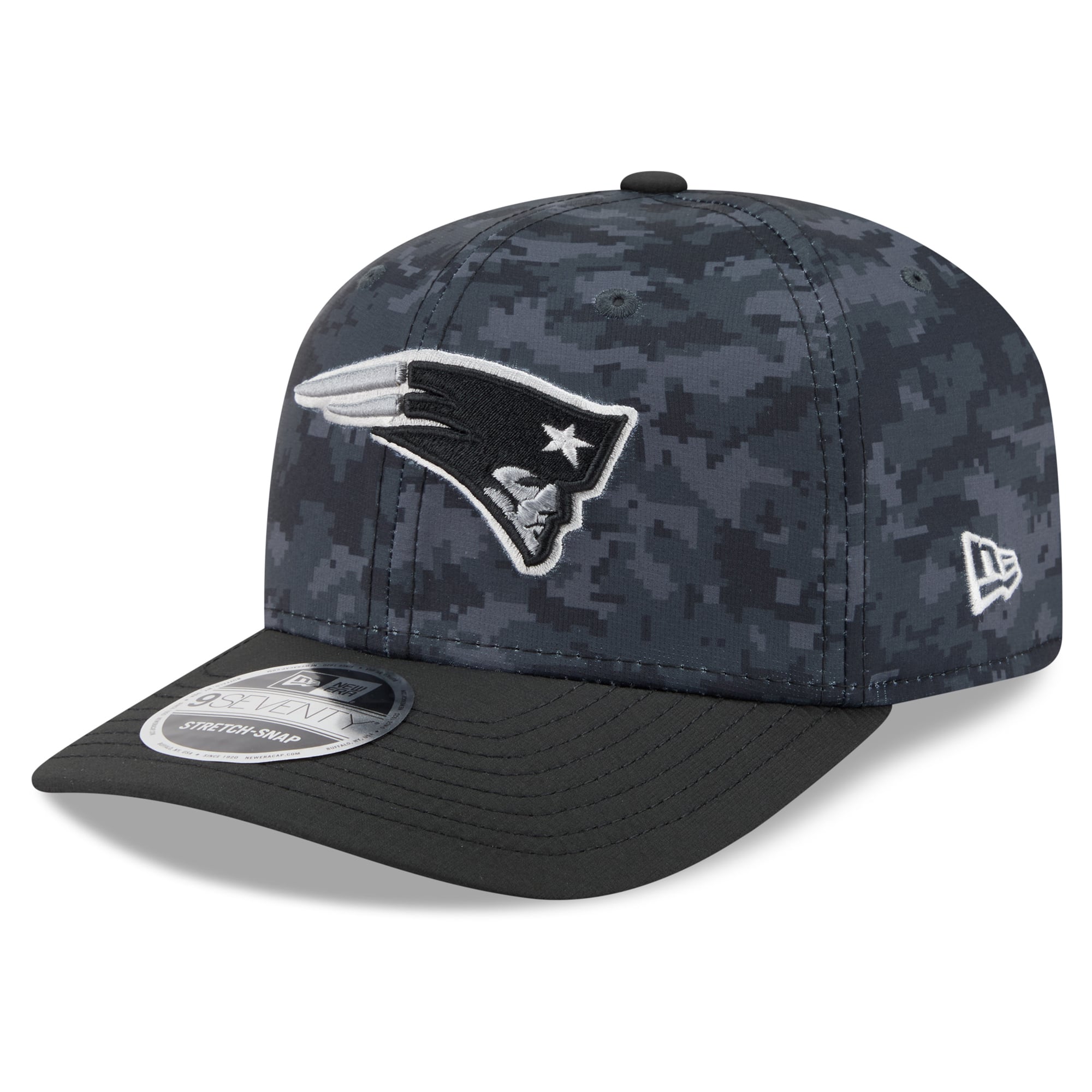 Casquette ajustable New Era noire pour homme New England Patriots 2026 Salute To Service 9SEVENTY