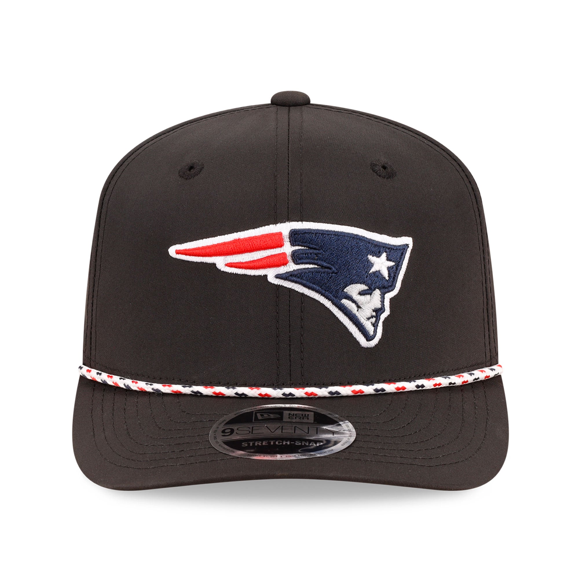 Casquette ajustable New Era noire New England Patriots 9SEVENTY pour homme