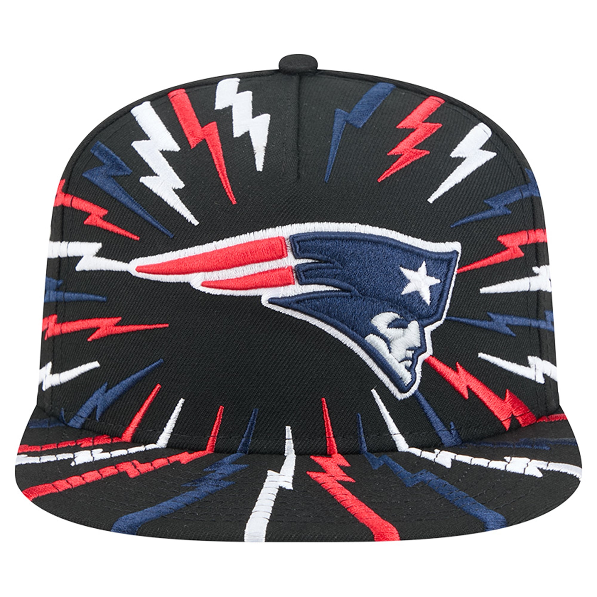 Men's New Era Black New England Patriots Bolt A-Frame 9FIFTY Snapback Hat