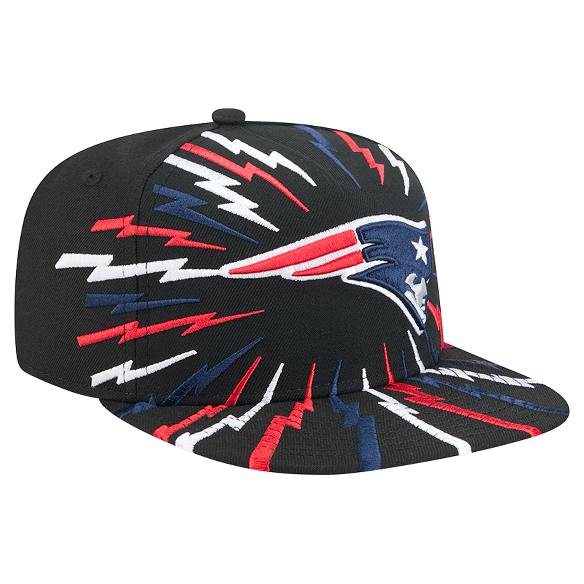 Men's New Era Black New England Patriots Bolt A-Frame 9FIFTY Snapback Hat