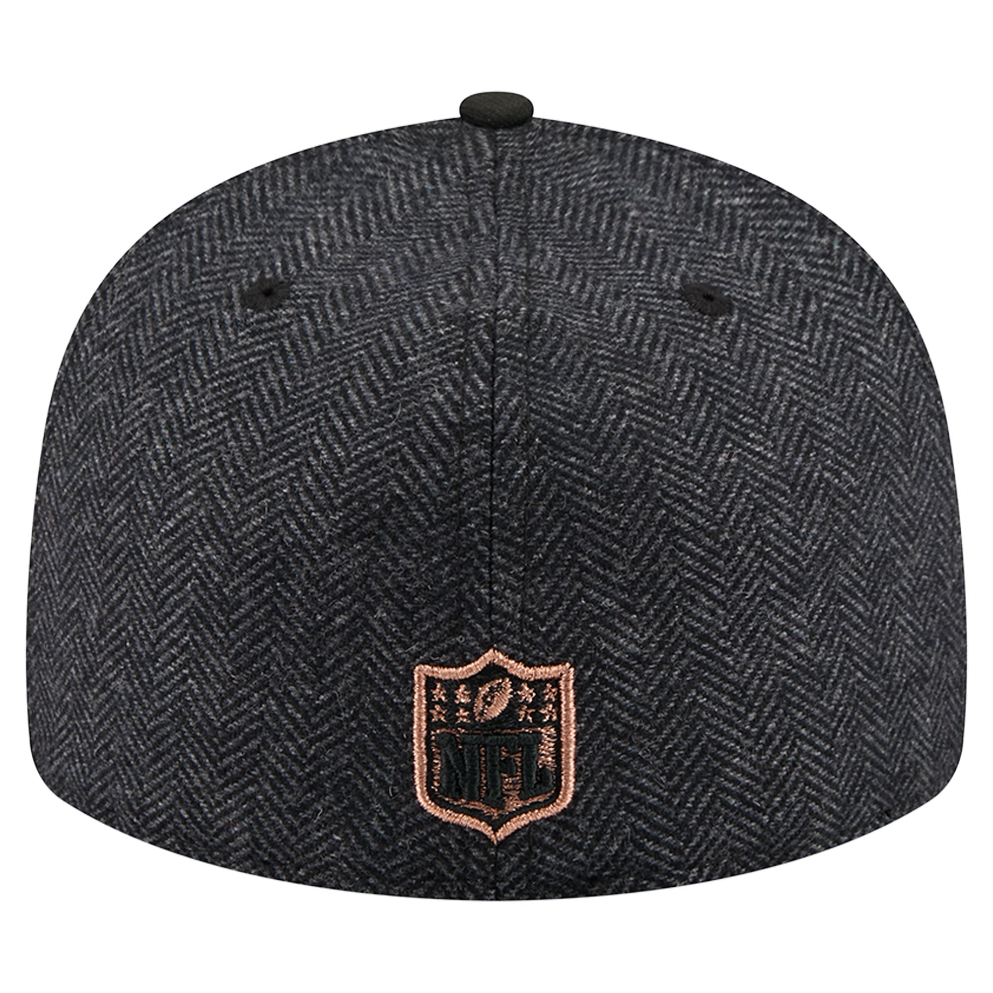 Casquette ajustée New Era 59FIFTY pour homme, noire, England Patriots, en fausse laine.